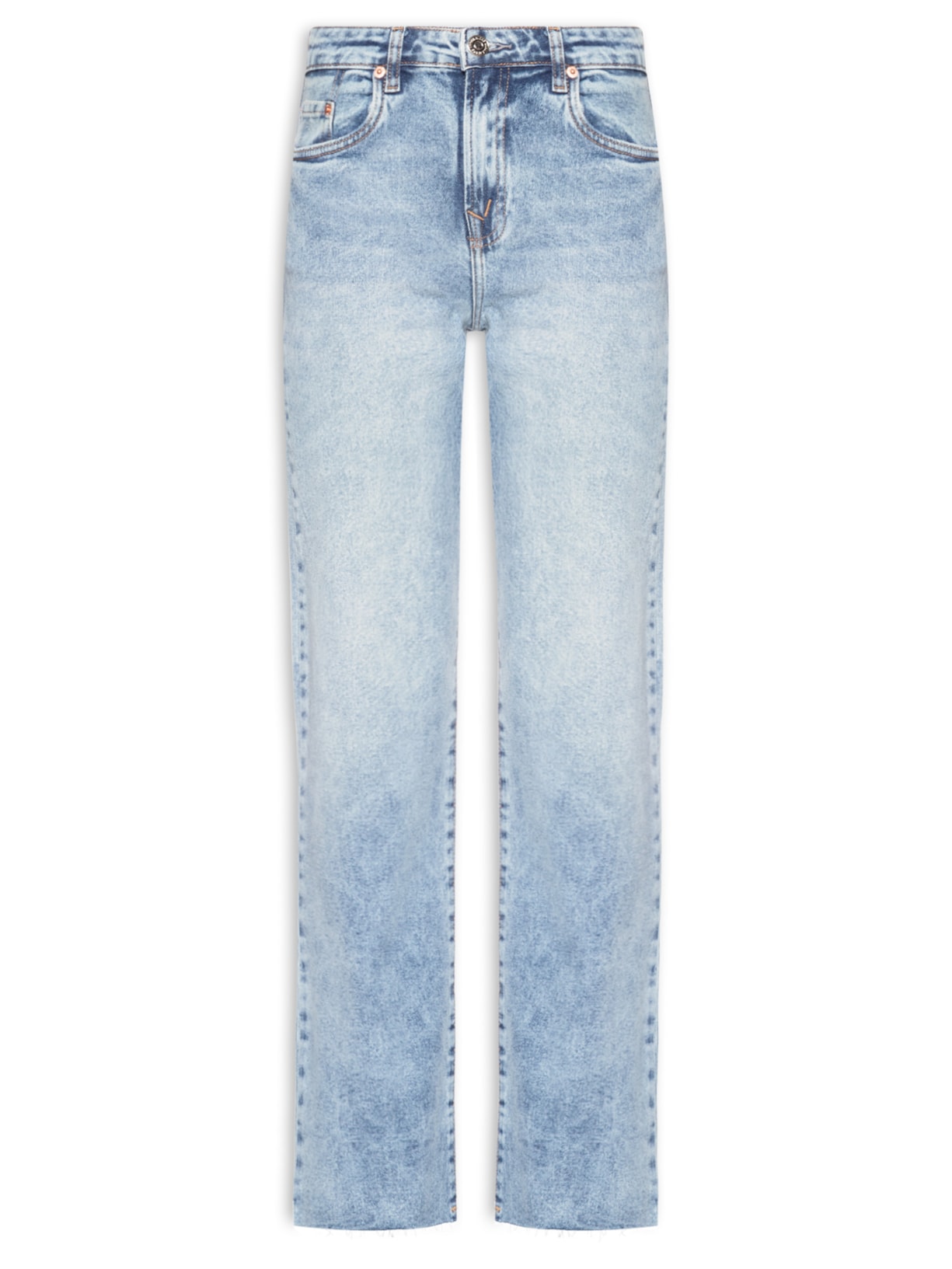 Calça Feminina Jeans Boot Vintage Barra A Fio - Azul