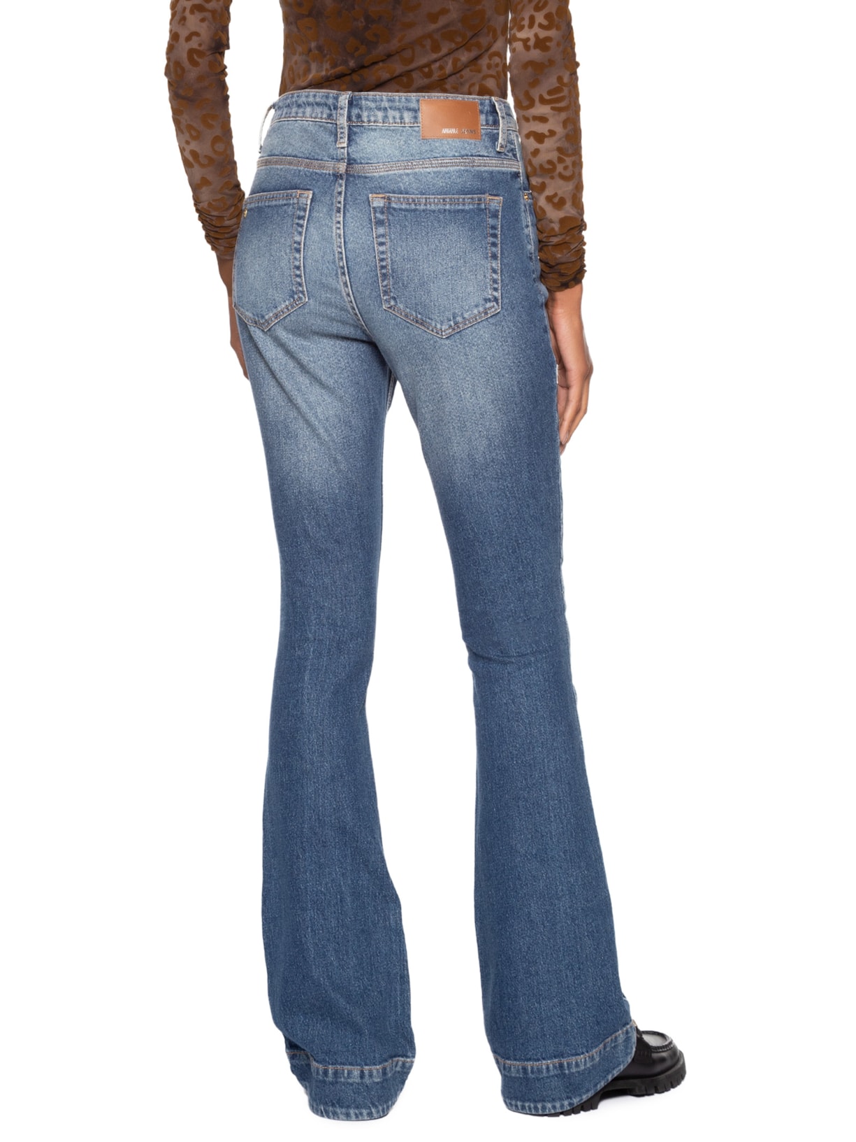 Calça Feminina Jeans Boot Vintage Escuro Azul Animale Jeans