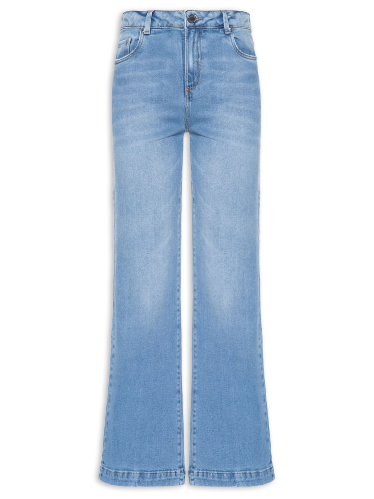 Calça Feminina Jeans Bootcut Bigode - Azul