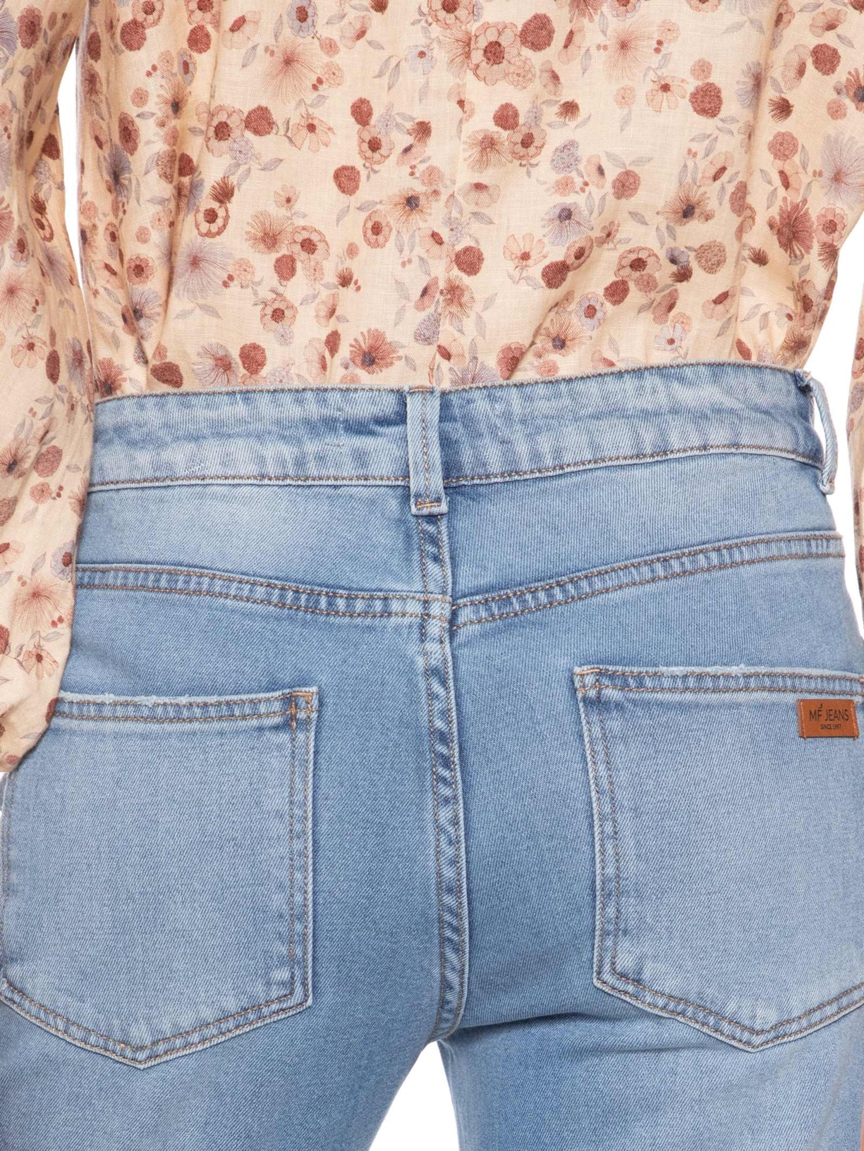 Calça Feminina Jeans Bootcut Bigode Azul Maria Filó