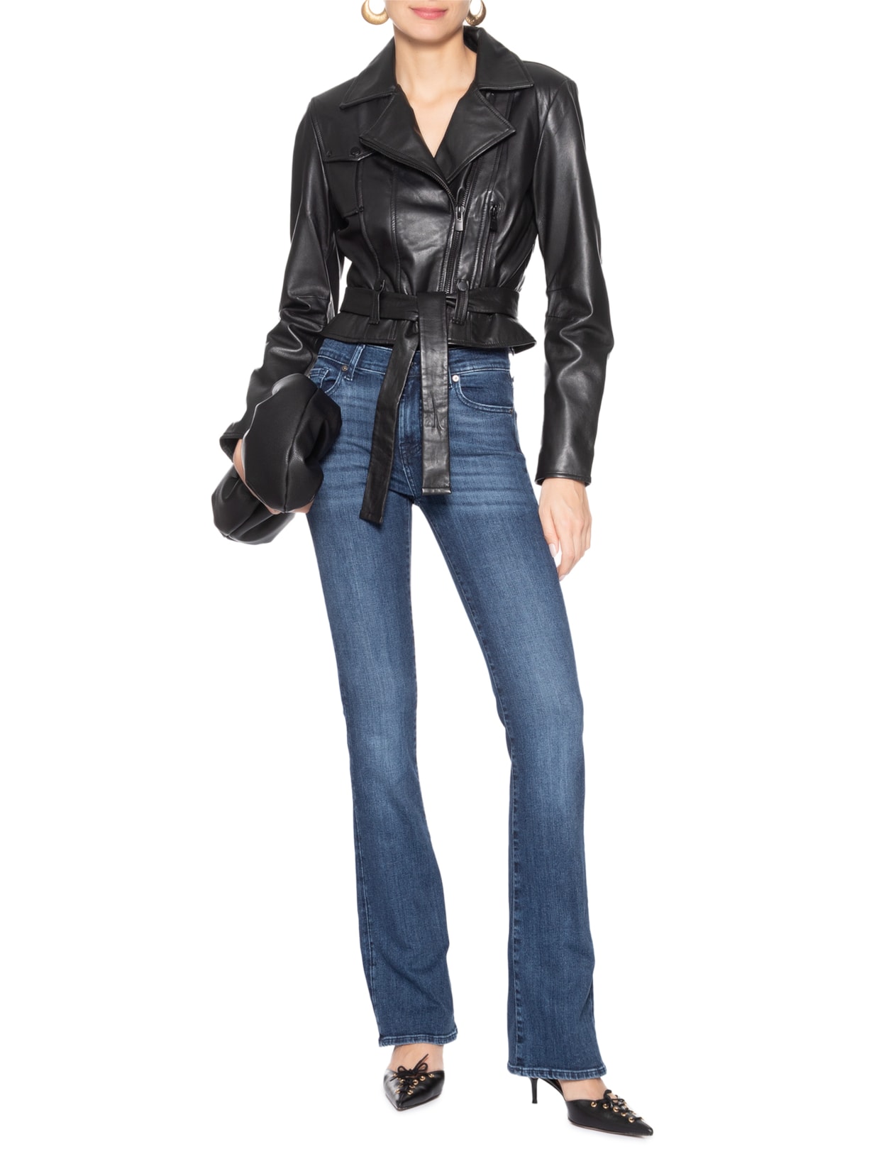 Calça Feminina Jeans Bootcut Soho Dark Azul 7 For All Mankind