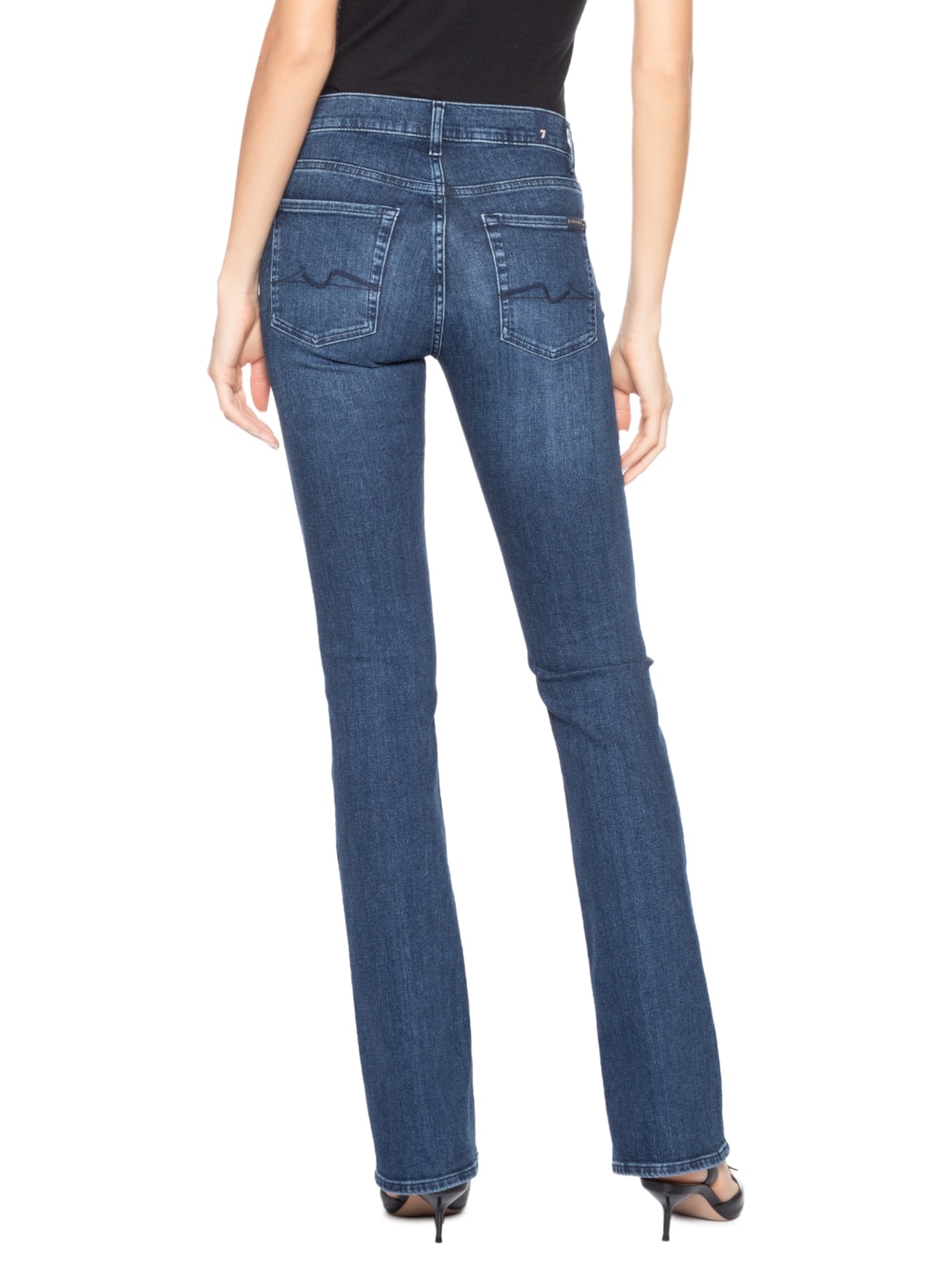 Calça Feminina Jeans Bootcut Soho Dark Azul 7 For All Mankind