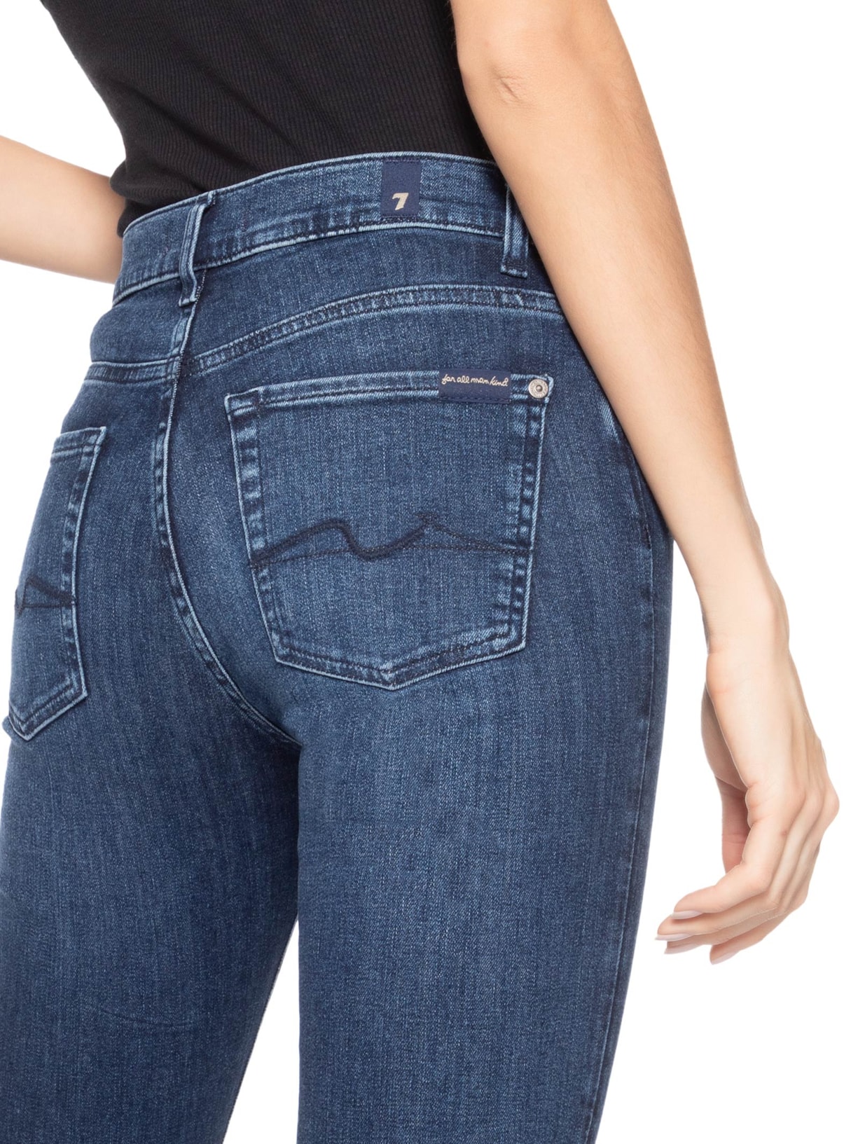 Calça Feminina Jeans Bootcut Soho Dark Azul 7 For All Mankind