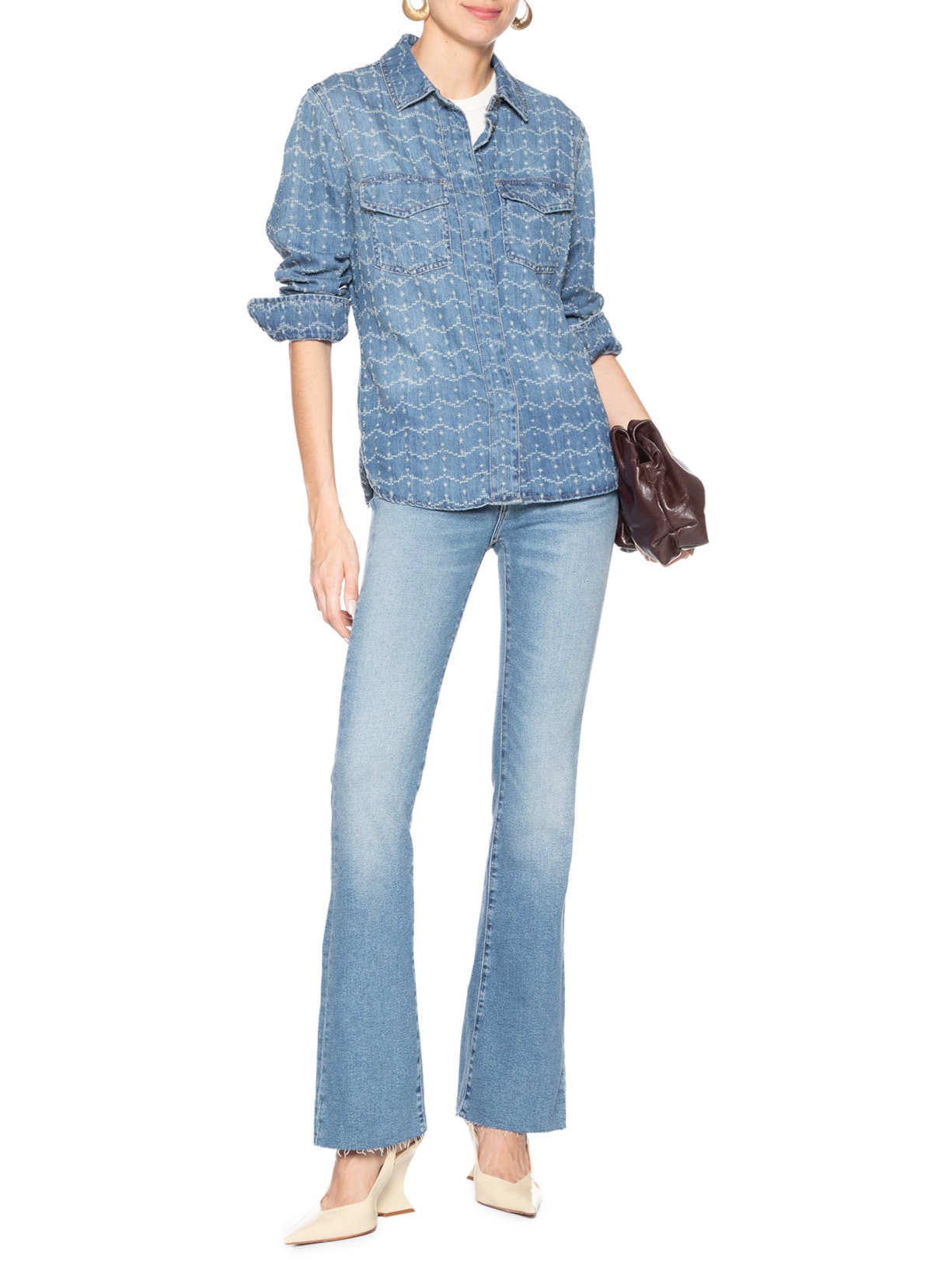 Calça Feminina Jeans Bootcut Tailorless Azul 7 For All Mankind