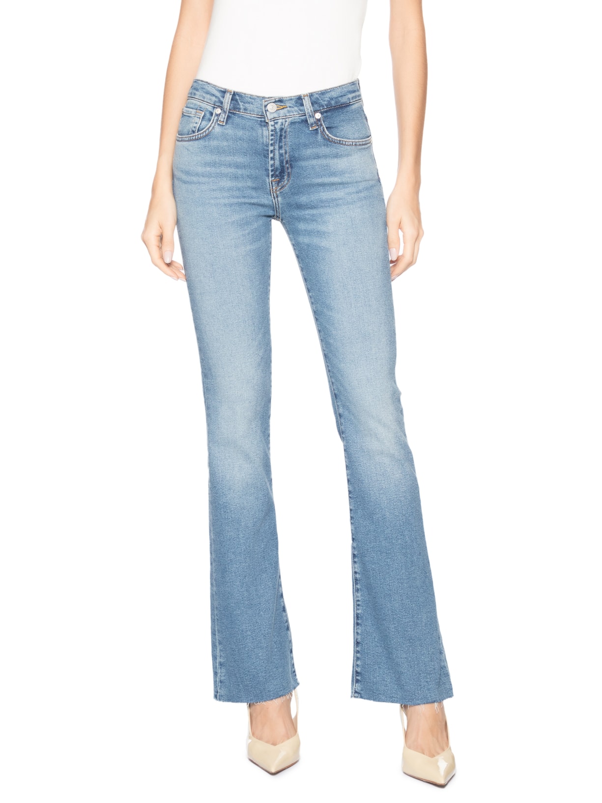 Calça Feminina Jeans Bootcut Tailorless Azul 7 For All Mankind