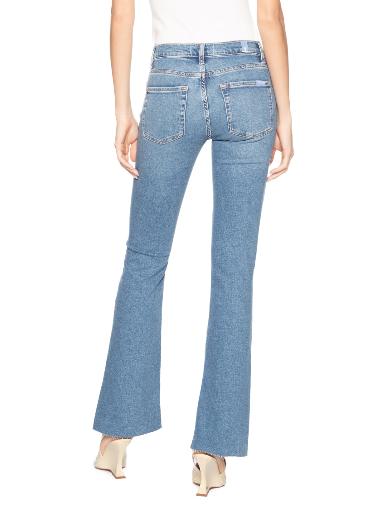 Calça Feminina Jeans Bootcut Tailorless Azul 7 For All Mankind