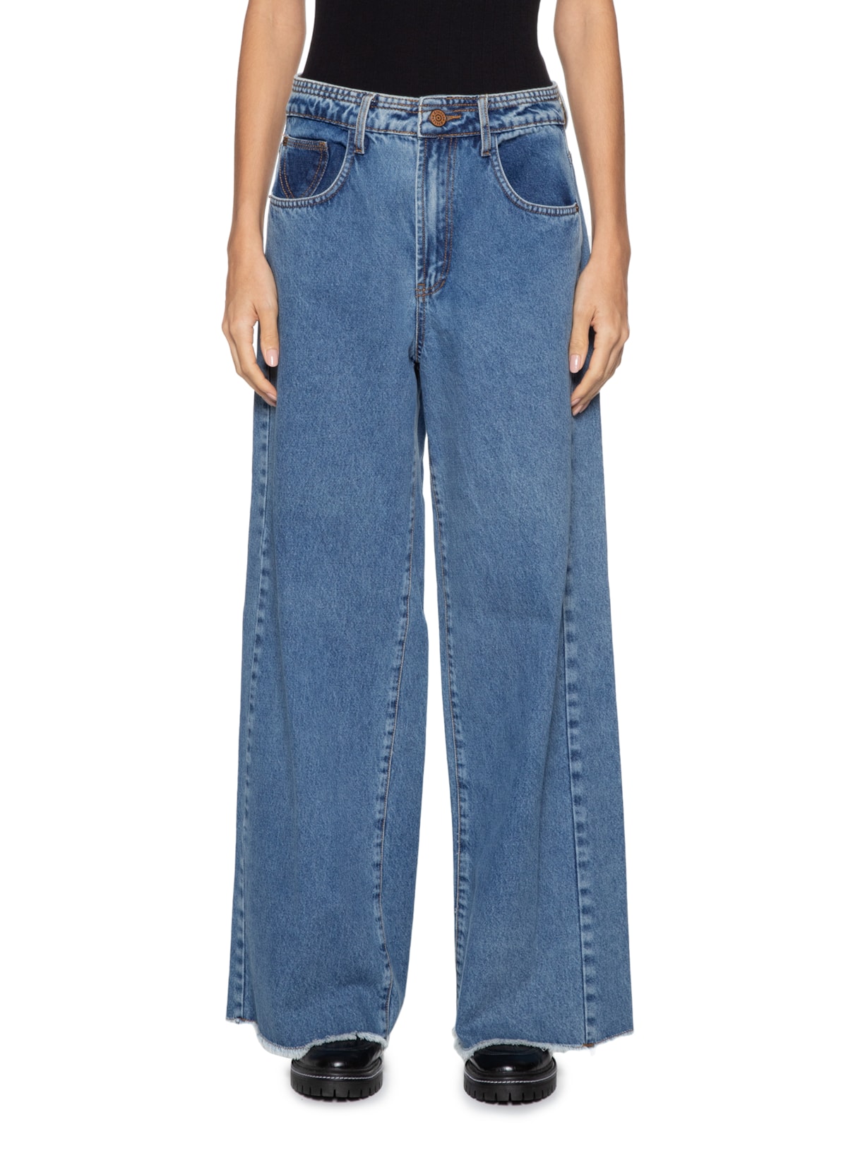 Calça Feminina Jeans Boyfriend Dress To Azul - Main Image