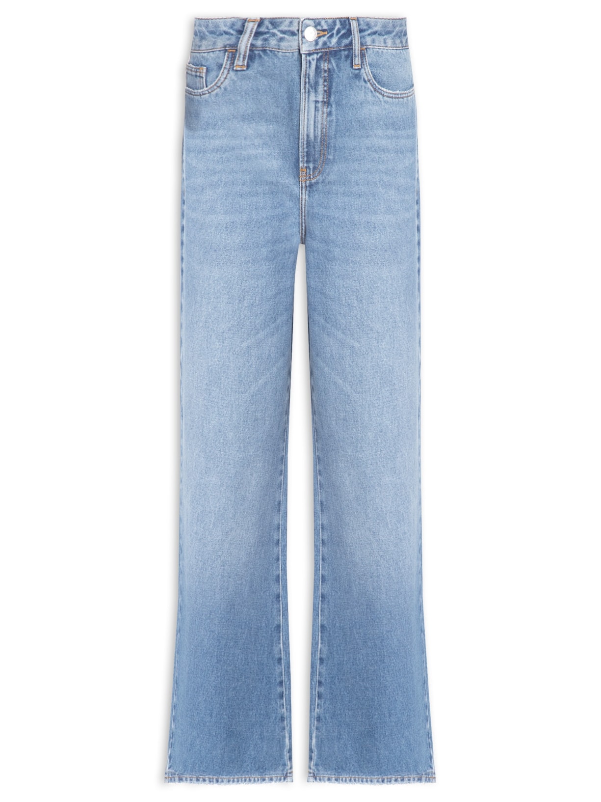 Calça Feminina Jeans Boyfriend Bigodes Azul Maria Filó