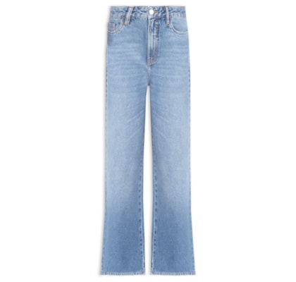 Calça Feminina Jeans Boyfriend Bigodes - Azul