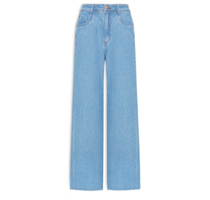 Calça Feminina Jeans Boyfriend Fenda - Azul