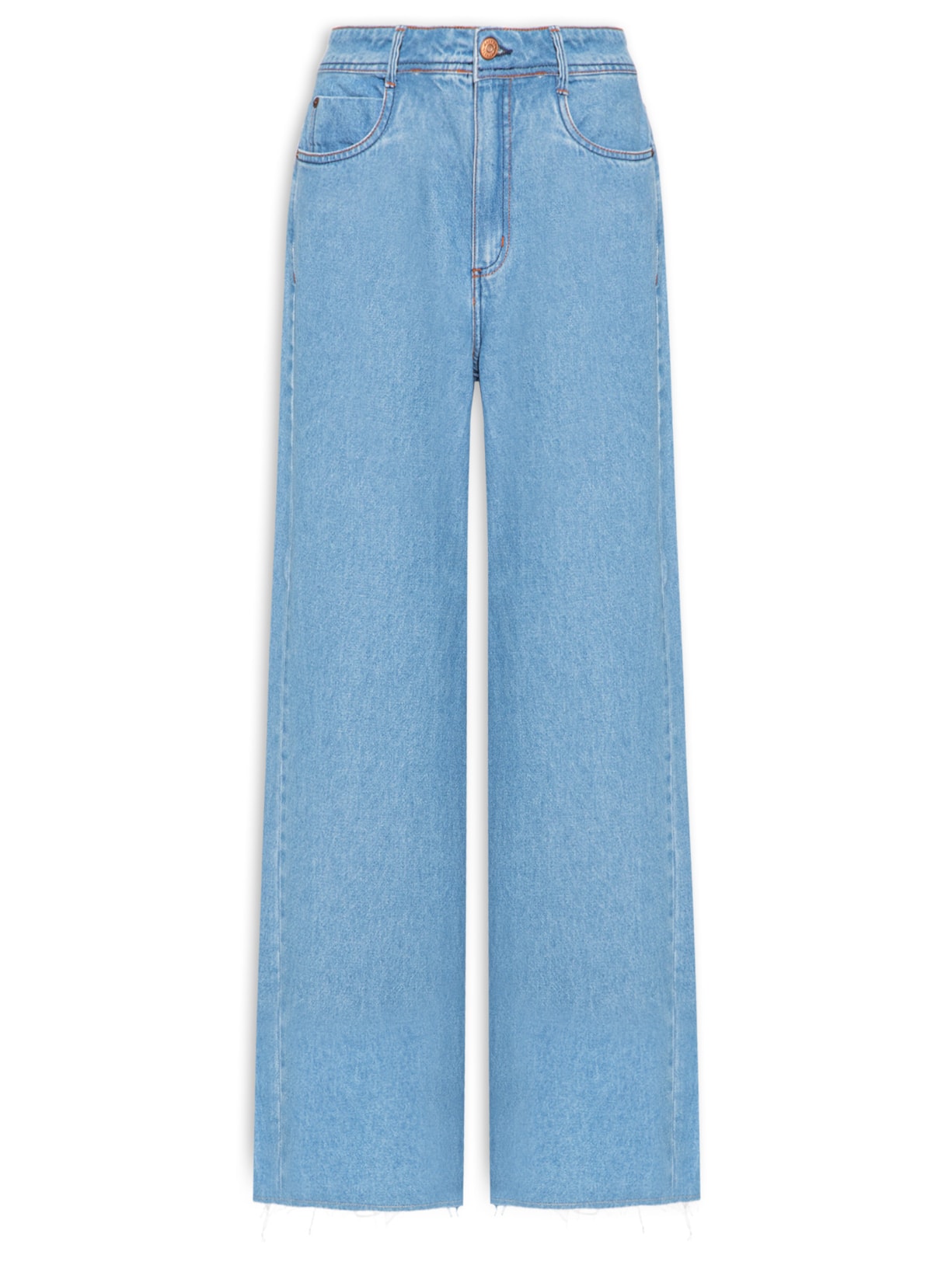 Calça Feminina Jeans Boyfriend Fenda - Azul