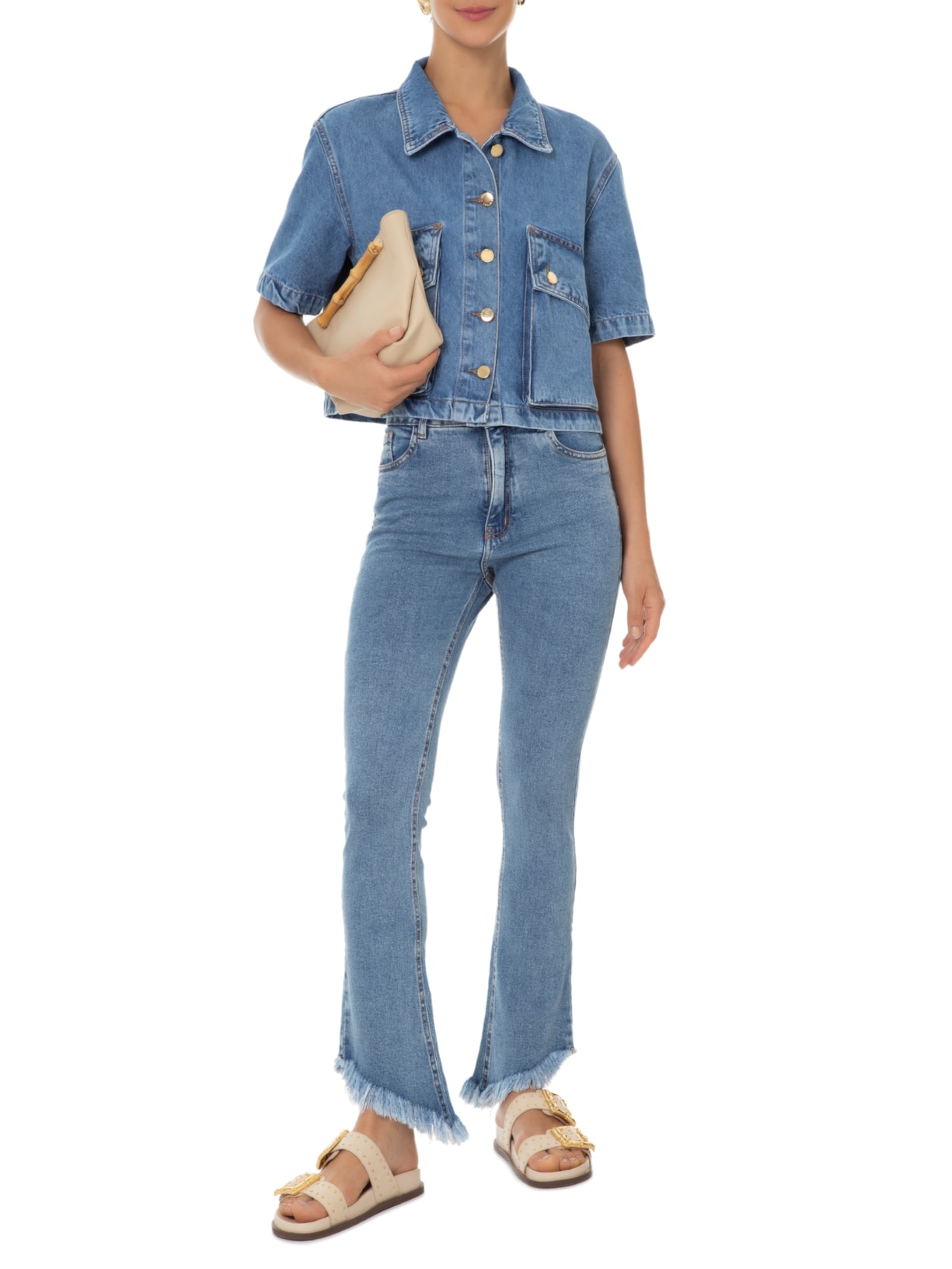 Calça Feminina Jeans Camille Azul Mixed