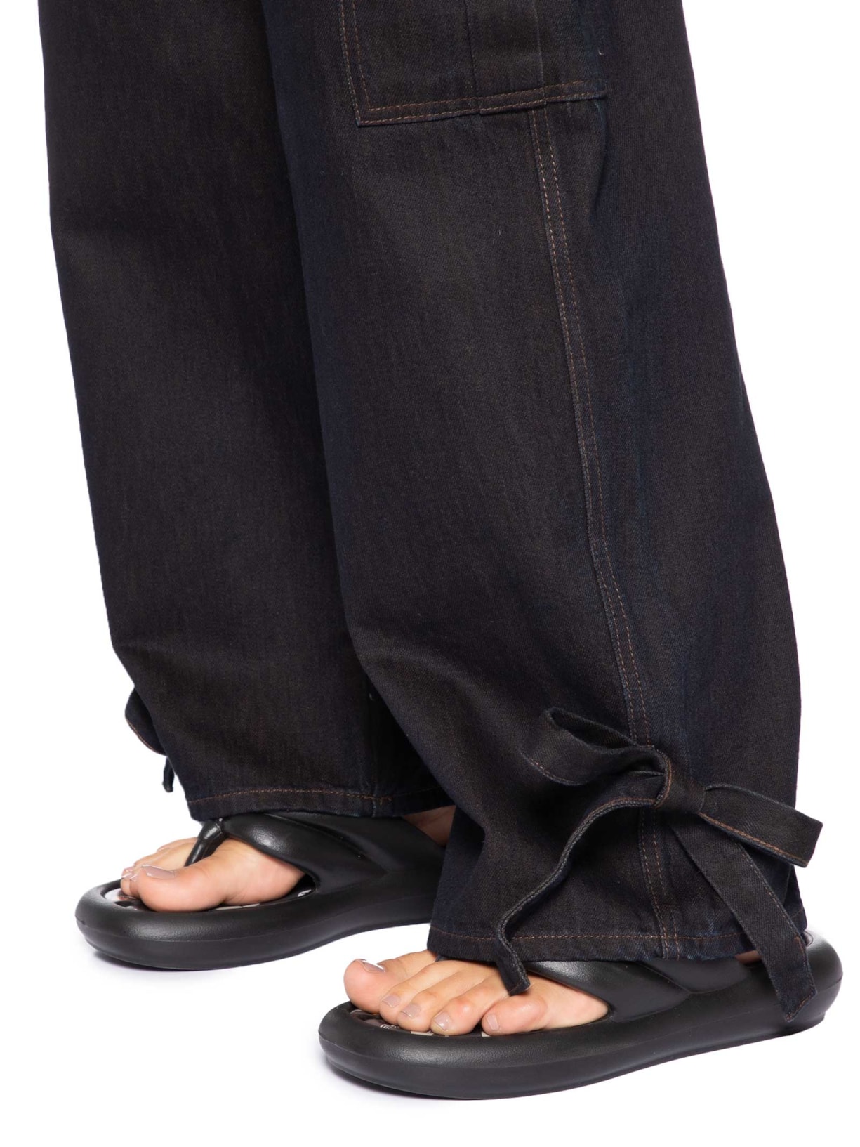 Calça Feminina Jeans Cargo Azul Farm
