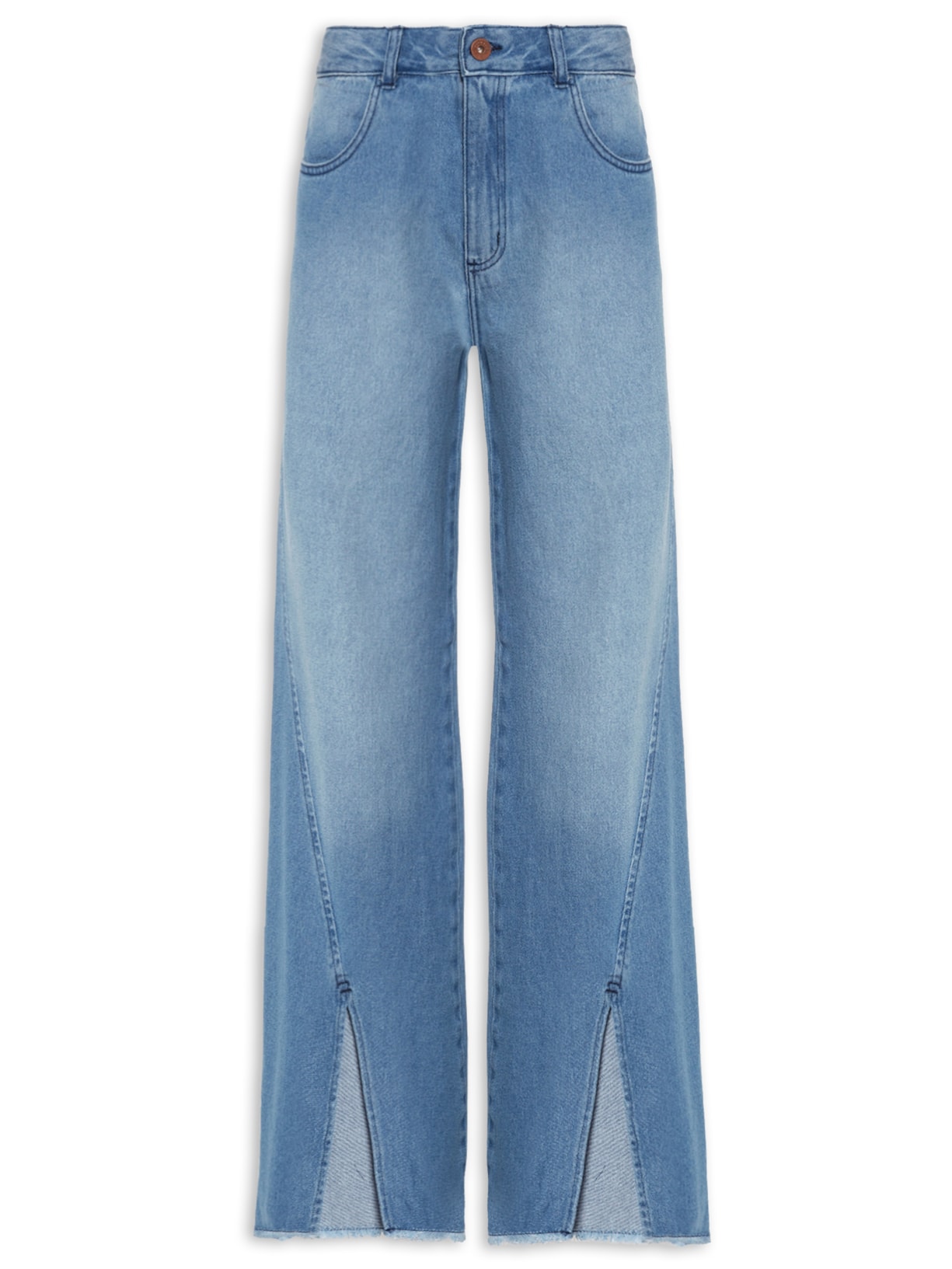 Calça Feminina Jeans Cintura Baixa - Azul