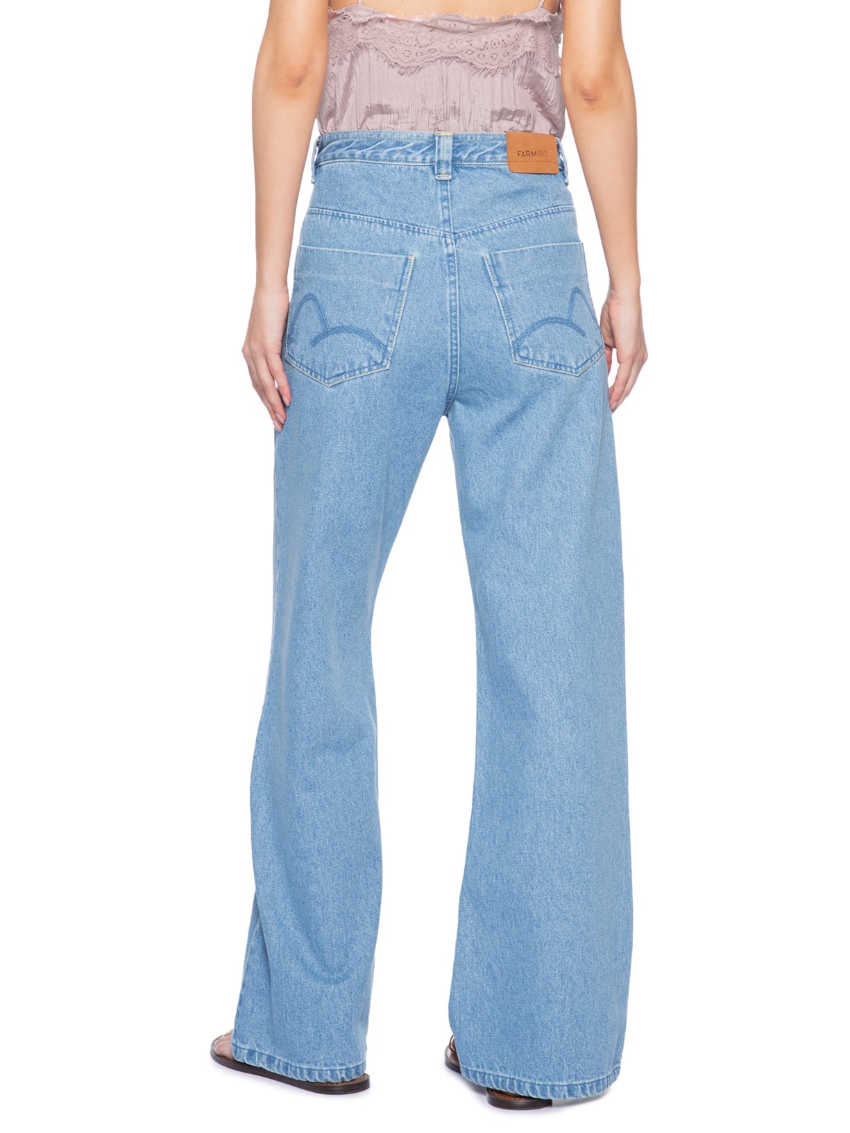 Calça Feminina Jeans Cintura Média – Azul Farm