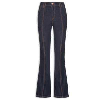 Calça Feminina Jeans Confort Detalhe Pesponto - Azul