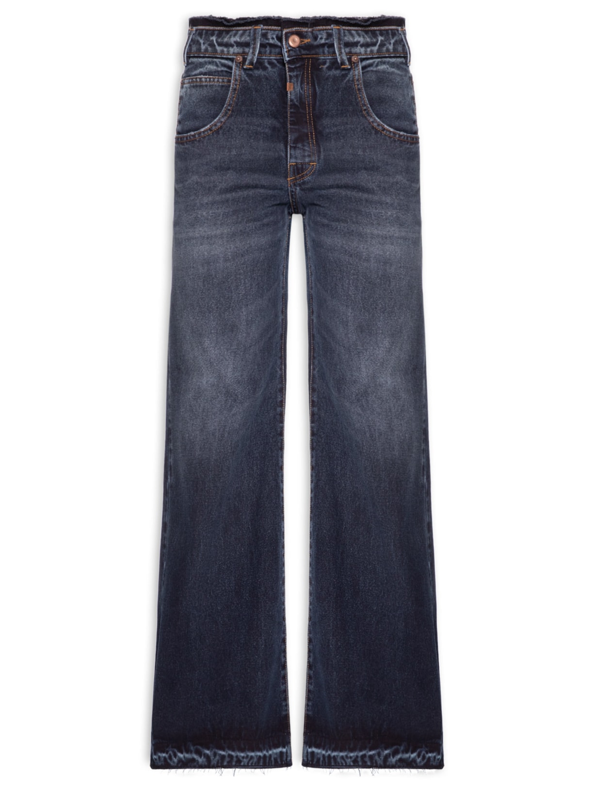 Calça Feminina Jeans Cós Desfiado Flare – Azul Animale