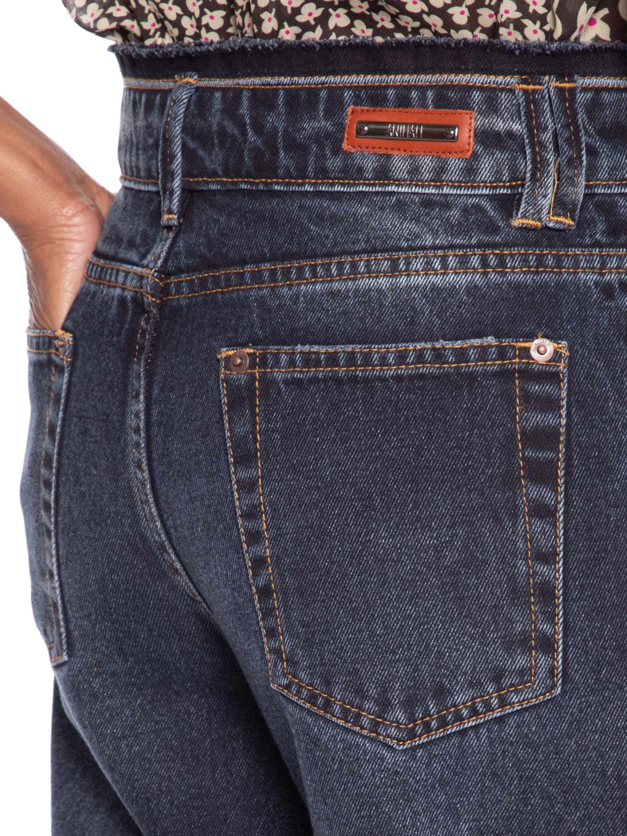 Calça Feminina Jeans Cós Desfiado Flare – Azul Animale