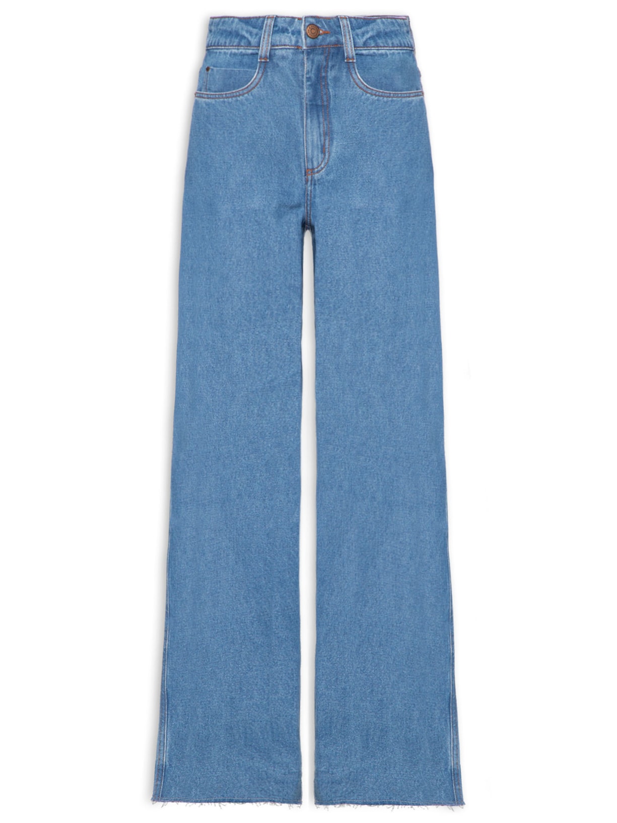 Calça Feminina Jeans Costura Deslocada - Azul