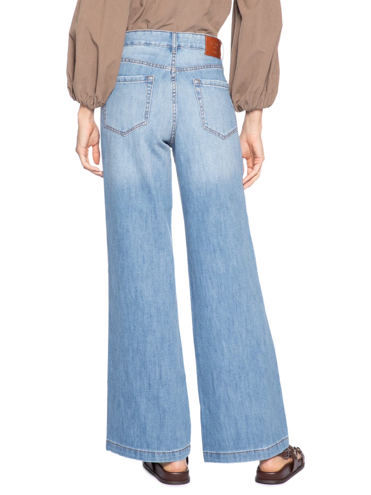 Calça Feminina Jeans Costura Deslocada - Azul by MARIA FILÓ