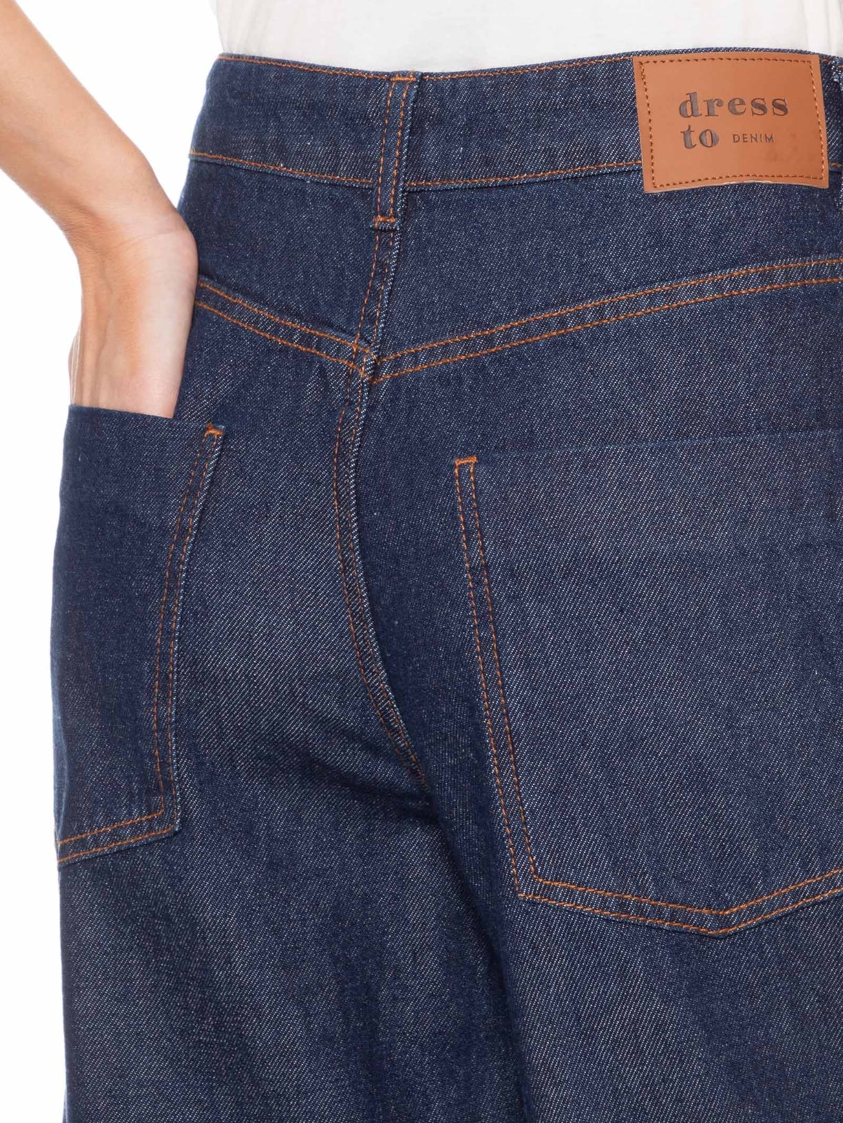 Calça Feminina Jeans Costura Deslocada Azul Dress To