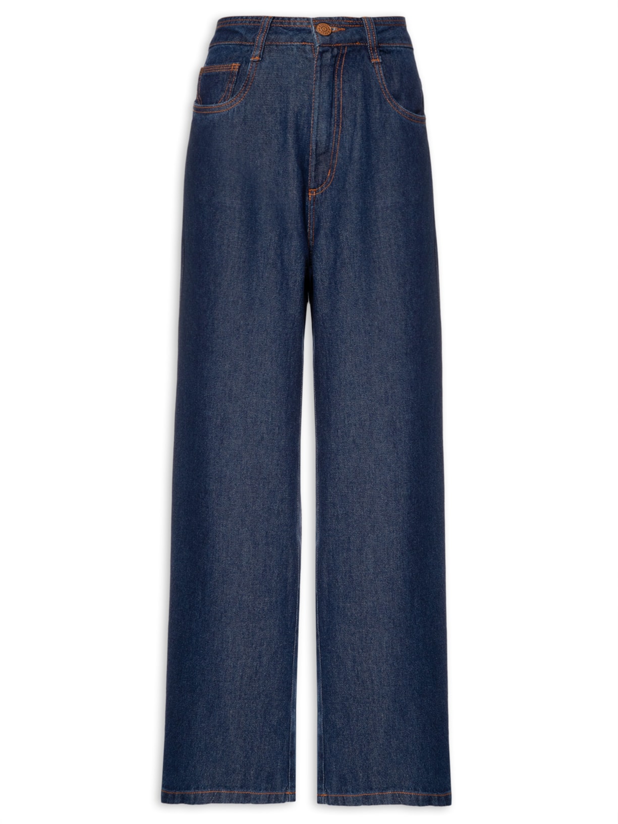 Calça Feminina Jeans Dark Pespontos - Azul