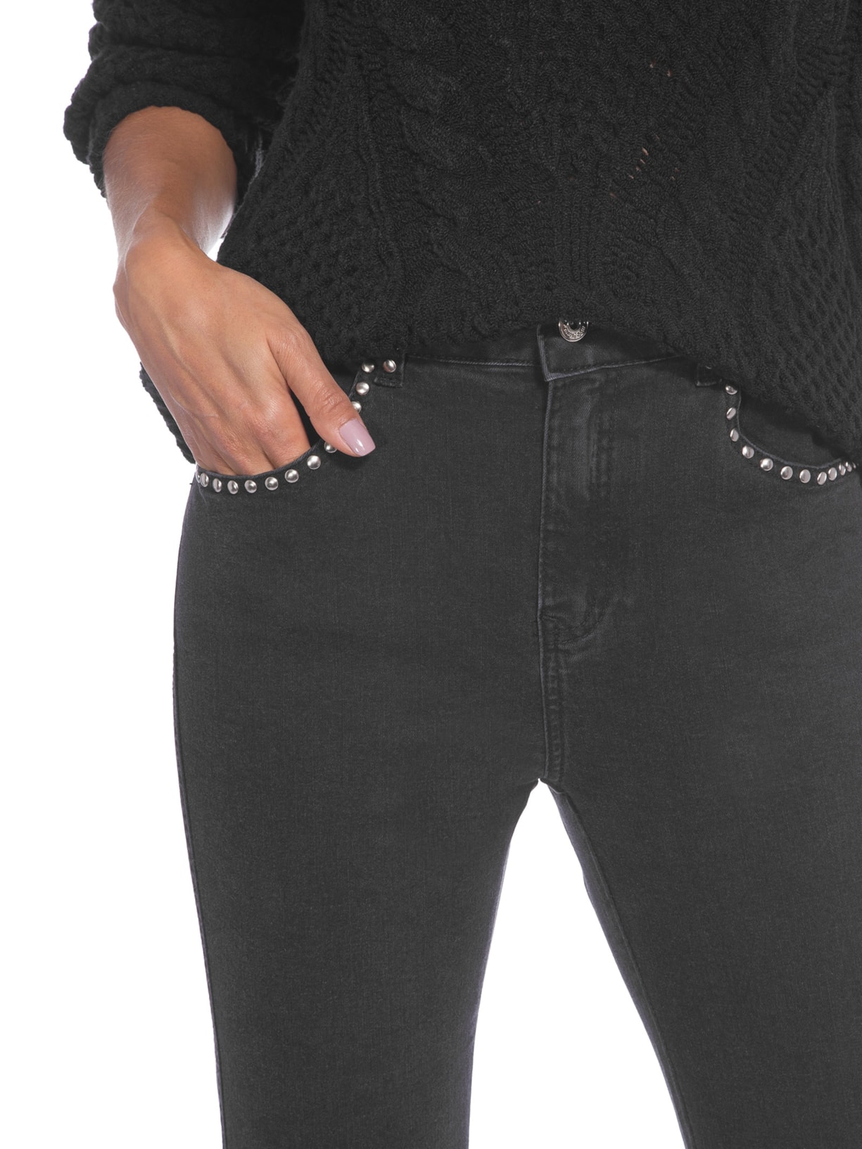 Calça Feminina Jeans Dark Skinny Preto Mob