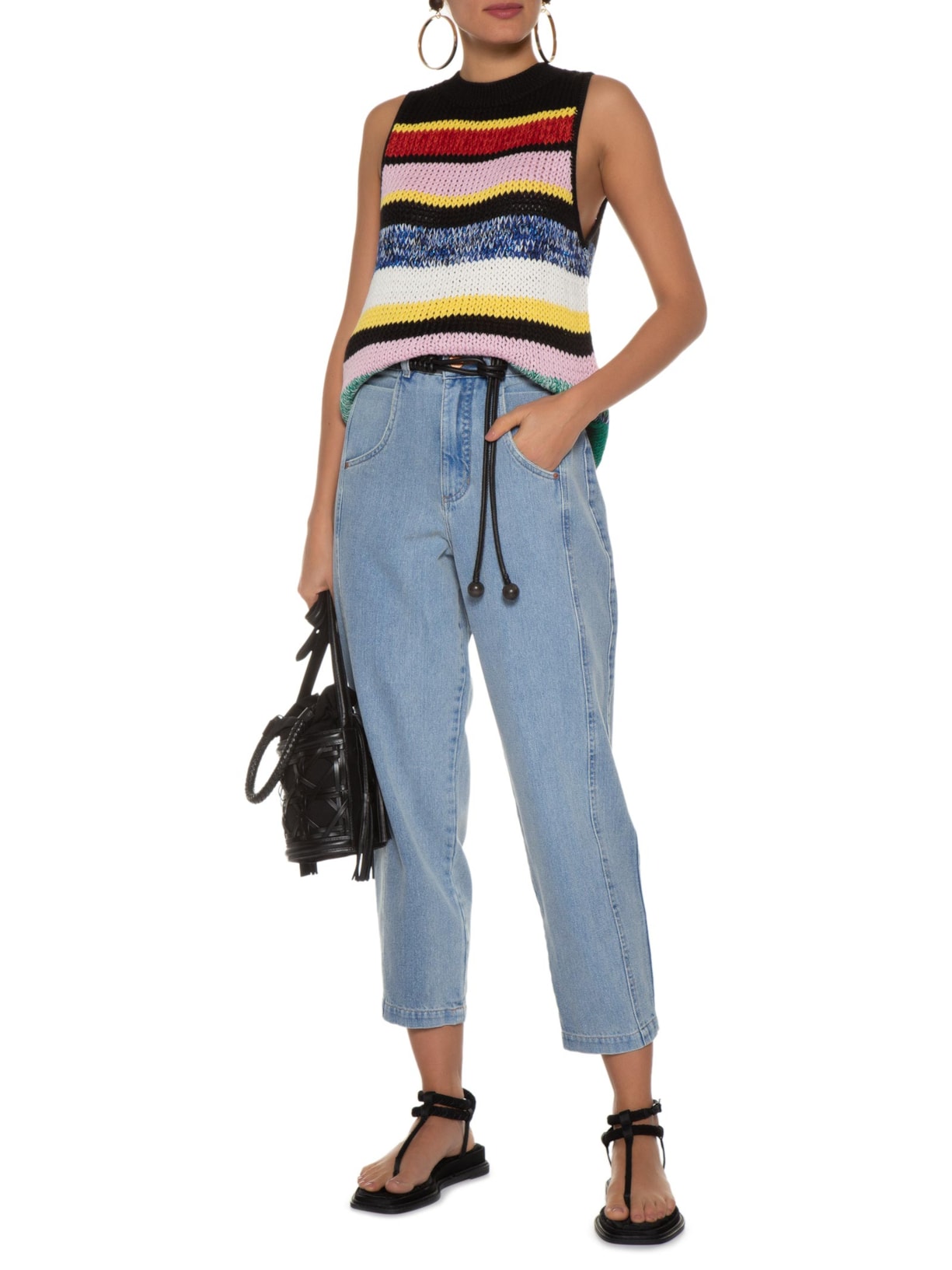 Calça Feminina Jeans De La Vega Royal Azul Animale