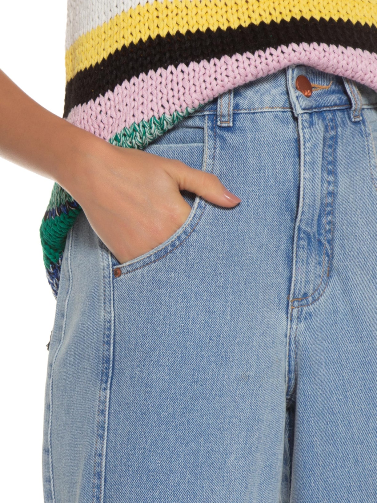 Calça Feminina Jeans De La Vega Royal Azul Animale