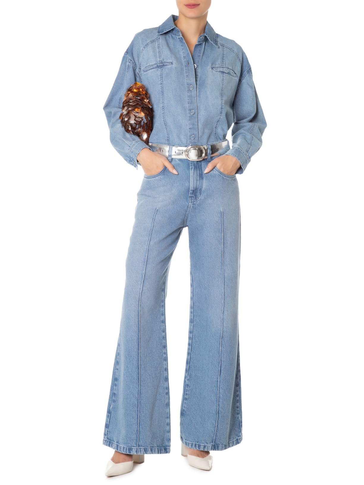 Calça Feminina Jeans Duda Azul Nk