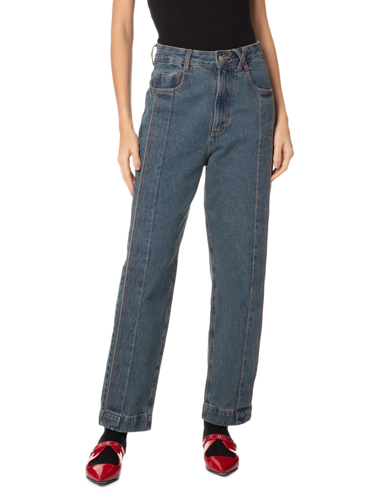 Calça Feminina Jeans Ethel Azul Nk