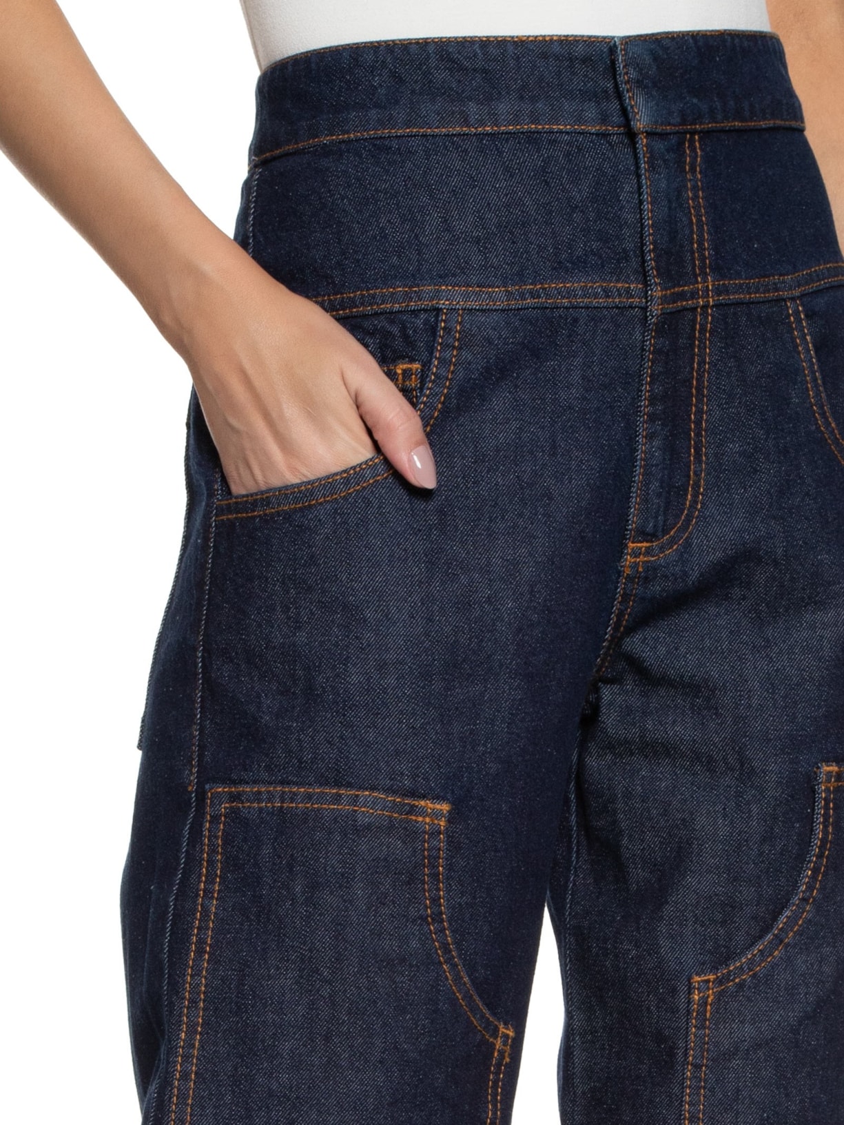 Calça Feminina Jeans Faye Azul Andrea Bogosian