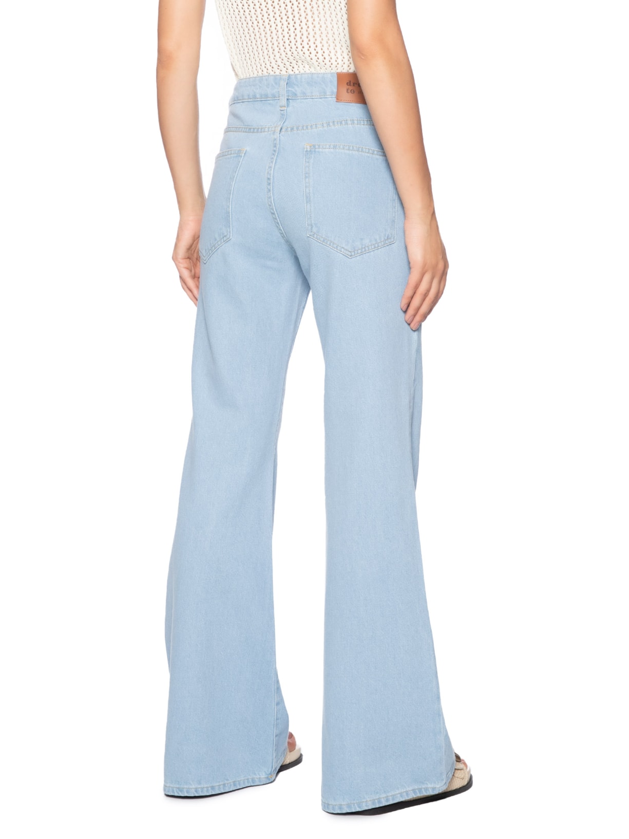 Calça Feminina Jeans Flare Baby Blue Azul Dress To