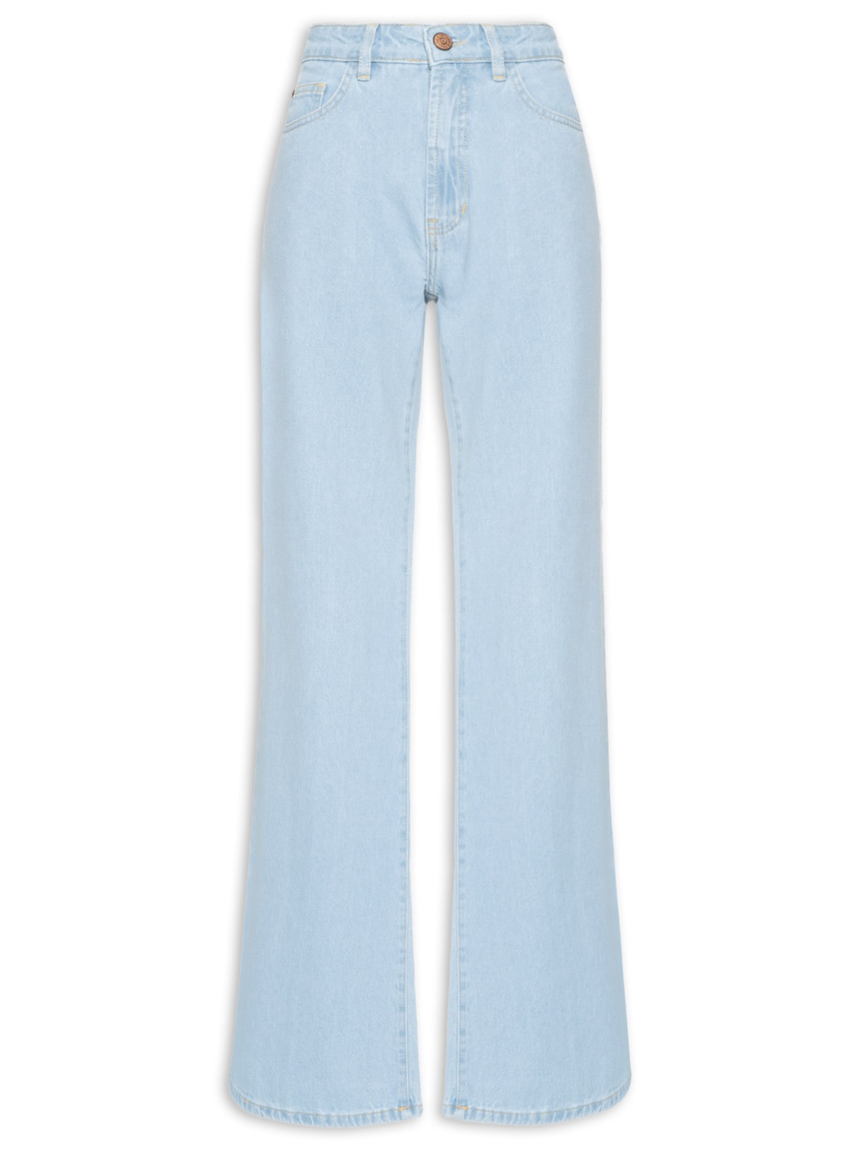 Calça Feminina Jeans Flare Baby Blue - Azul