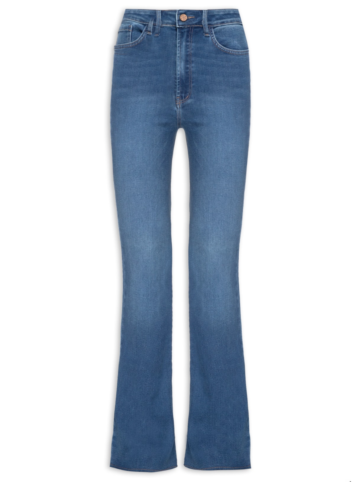 Calça Feminina Jeans Flare Cintura Alta - Azul
