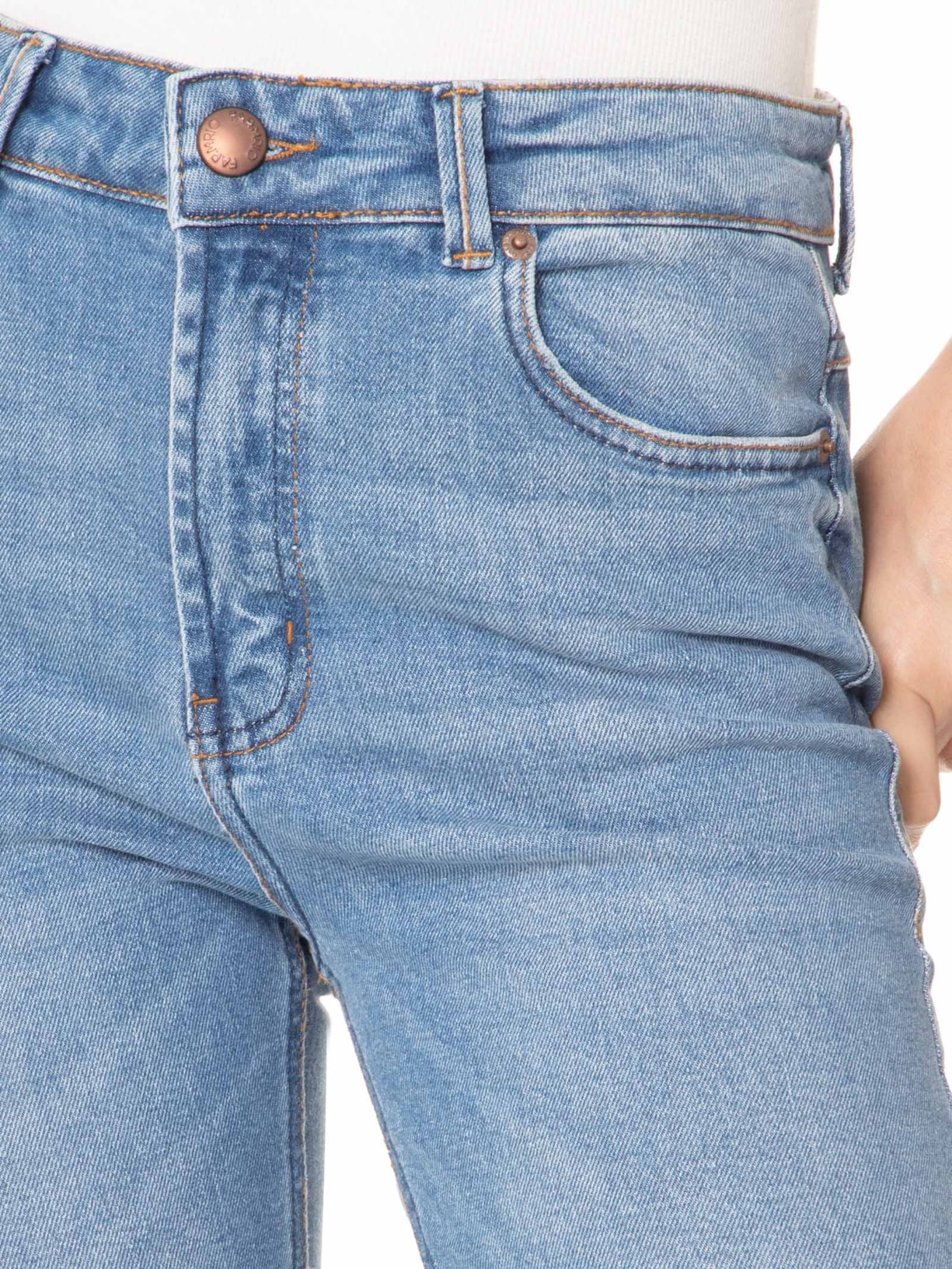 Calça Feminina Jeans Flare Cintura Alta Azul Farm