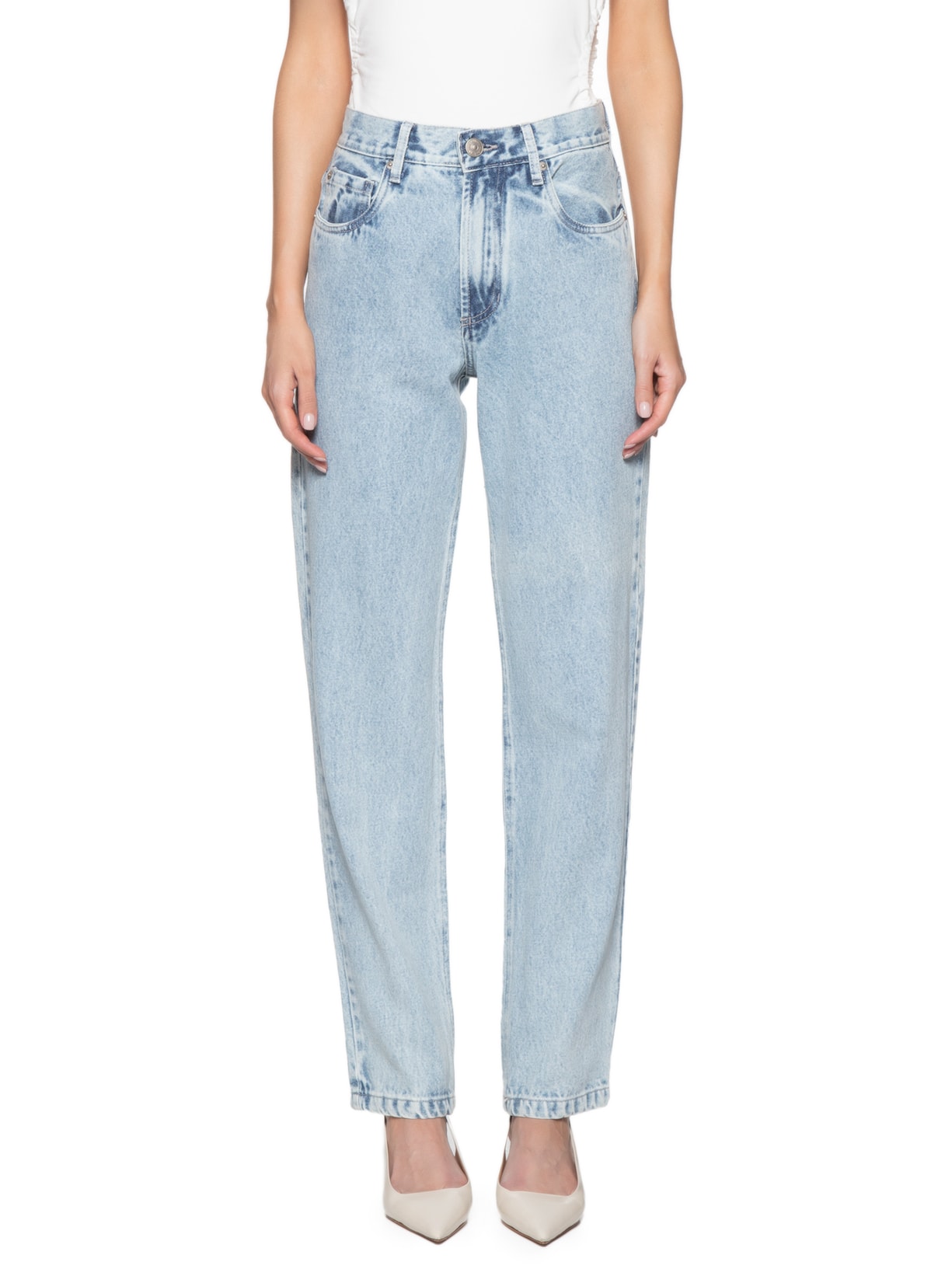 Calça Feminina Jeans Flashback Clear Washed Azul  Animale