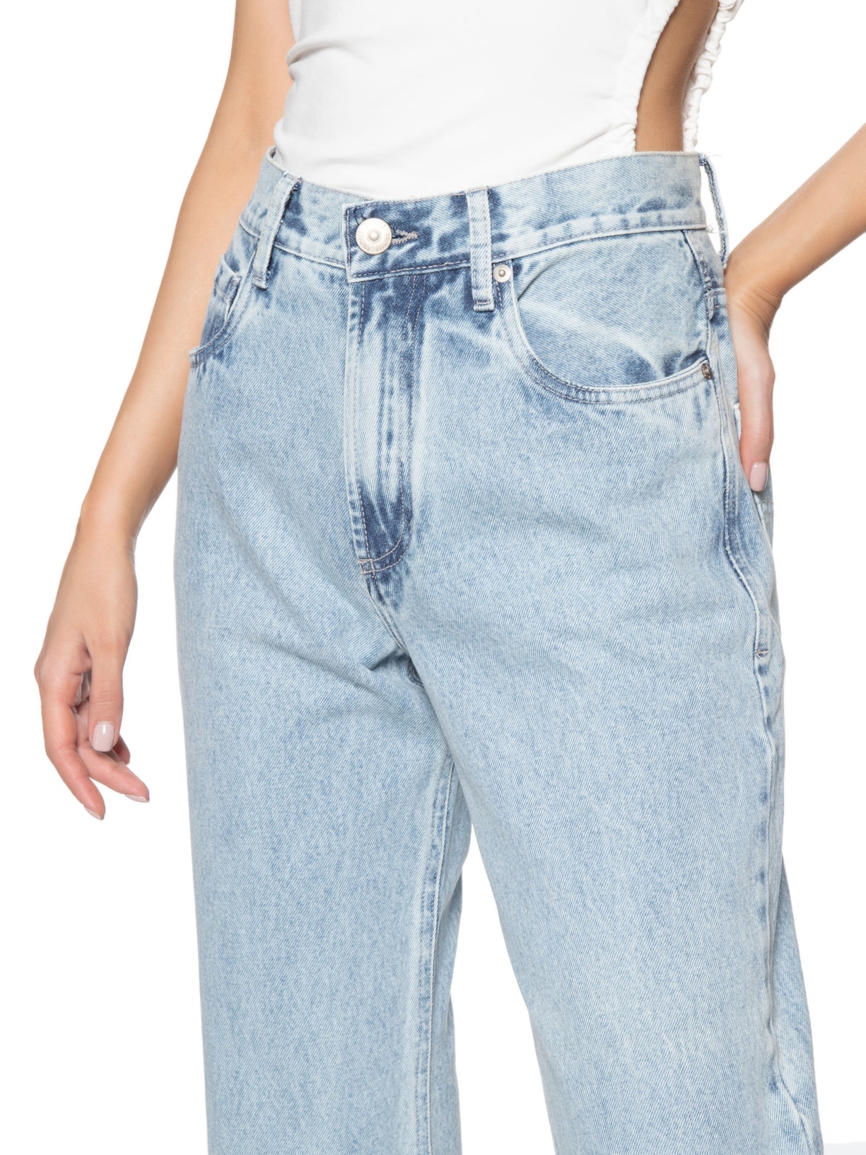 Calça Feminina Jeans Flashback Clear Washed Azul  Animale