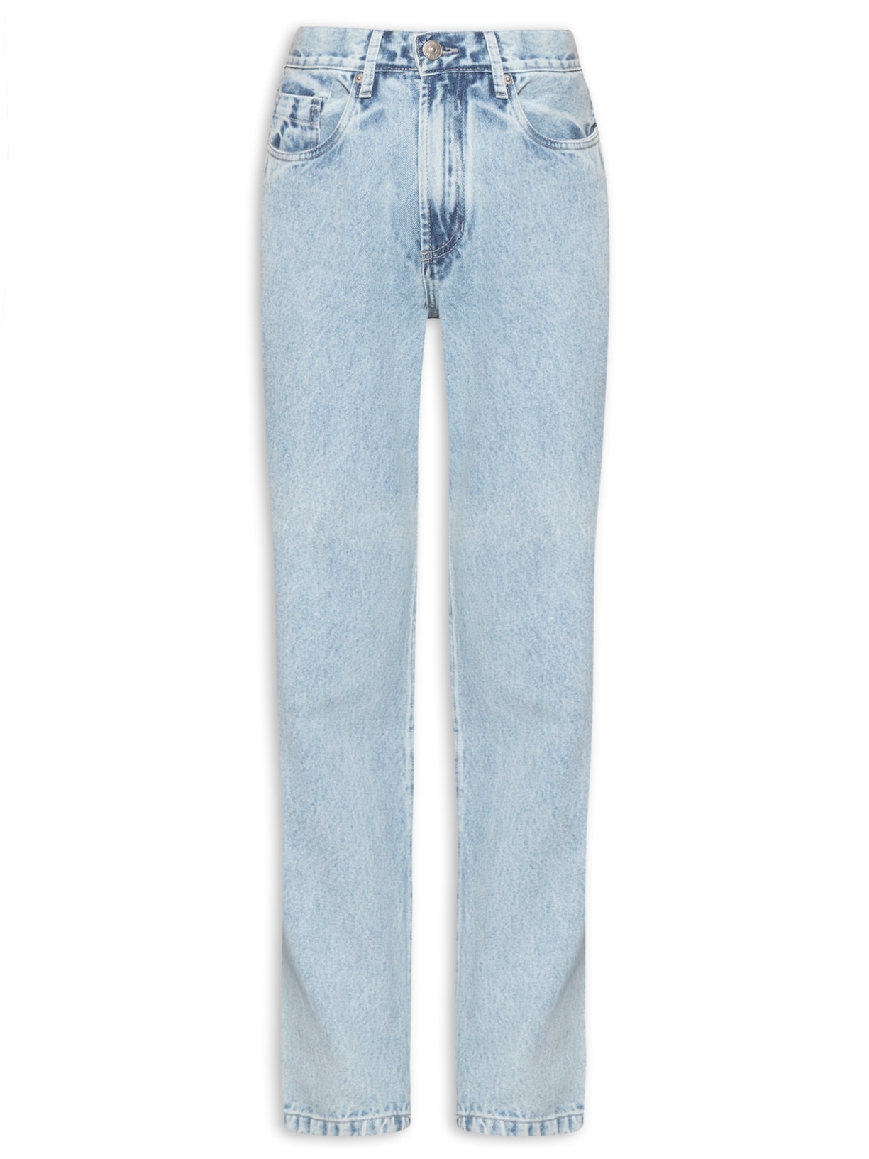 Calça Feminina Jeans Flashback Clear Washed - Azul