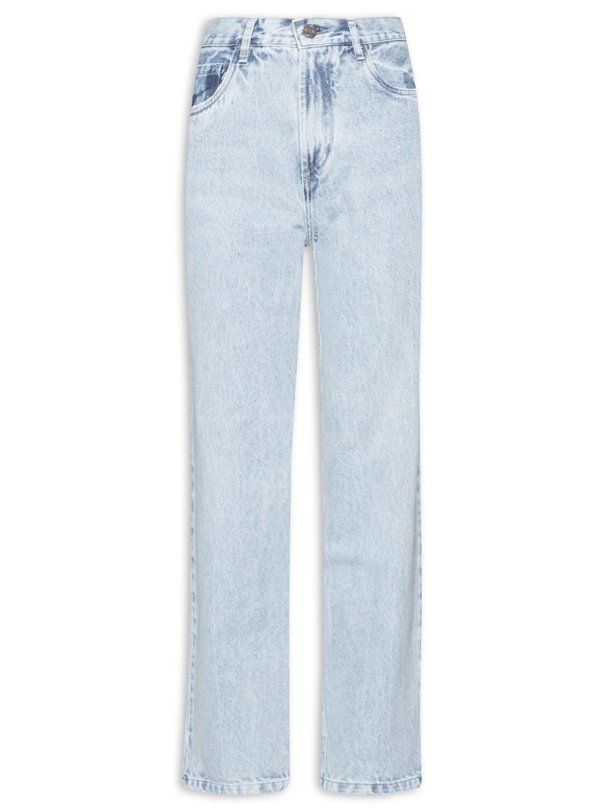 Calça Feminina Jeans Flashback Clear Washed - Azul