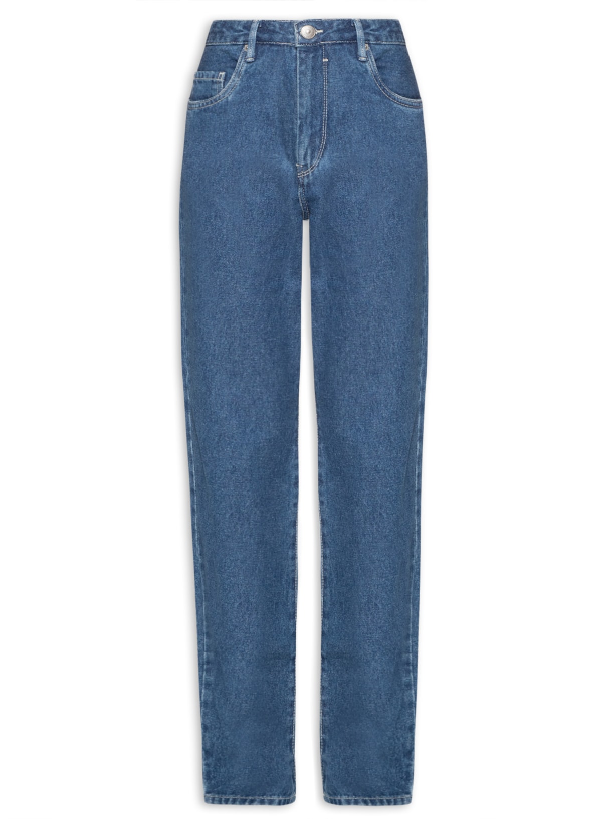 Calça Feminina Jeans Flashback Pence Na Perna - Azul