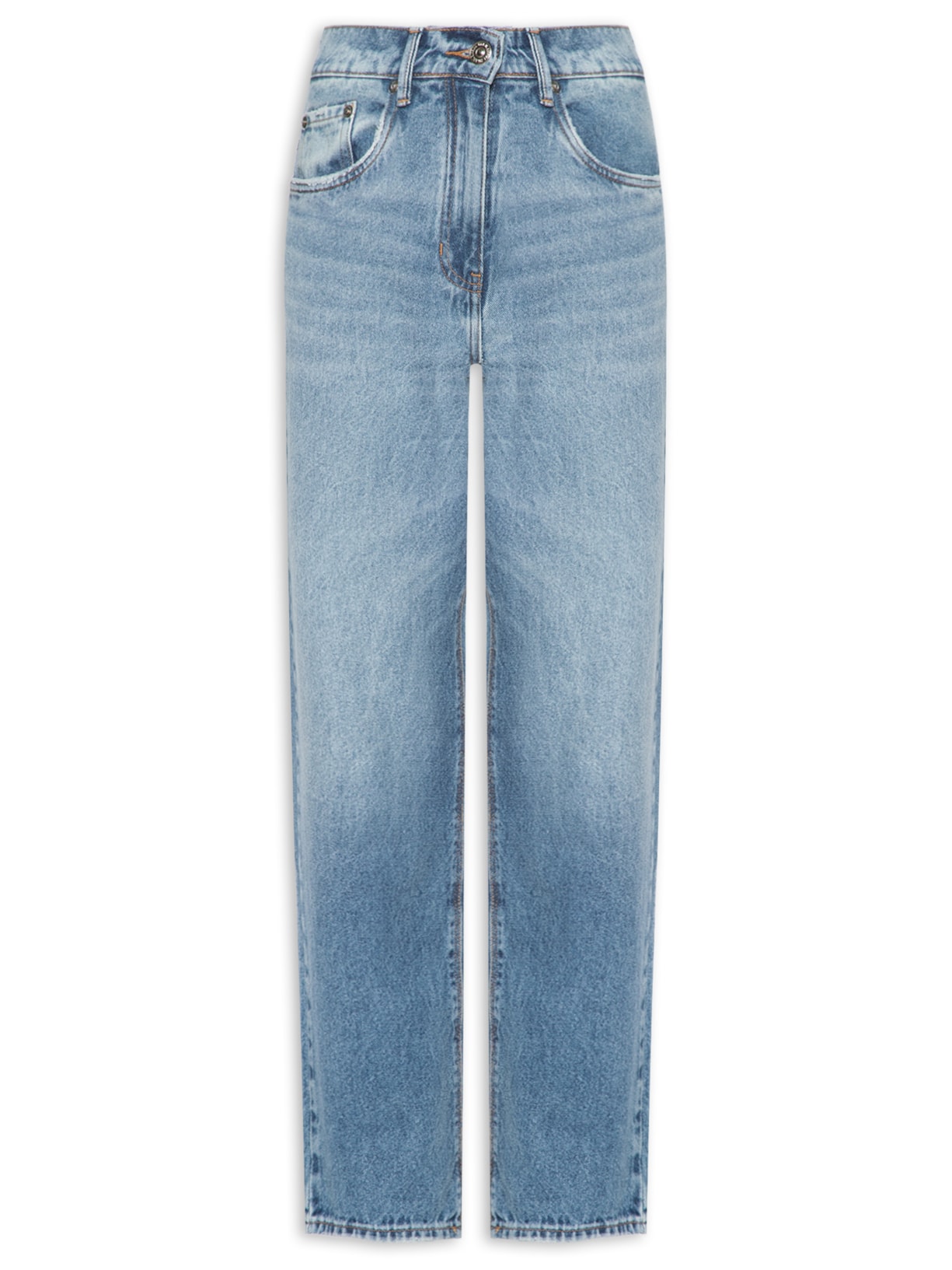 Calça Feminina Jeans Flashback Stoned - Azul