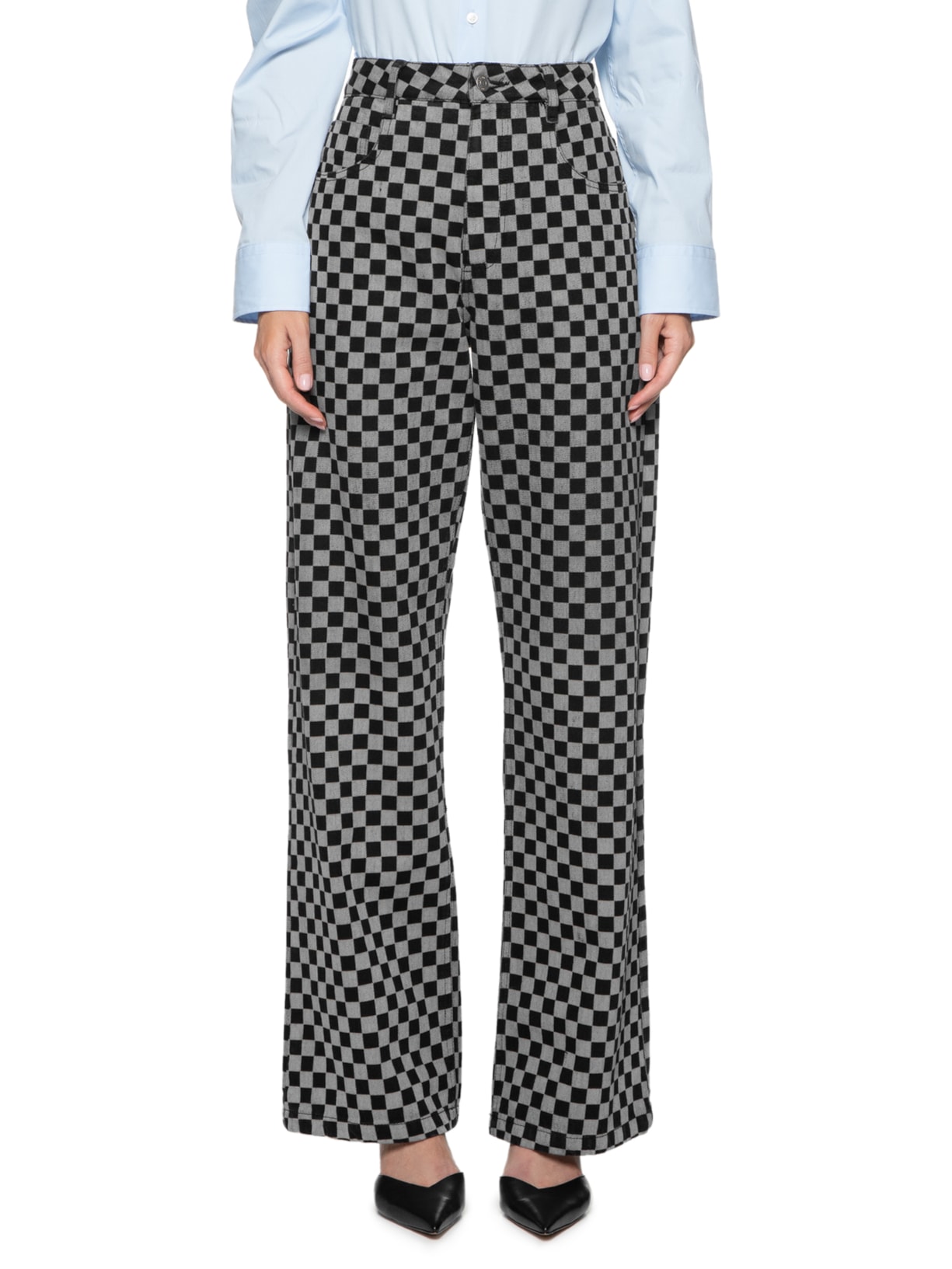 Calça Feminina Jeans Grid Lysi Preto Nk