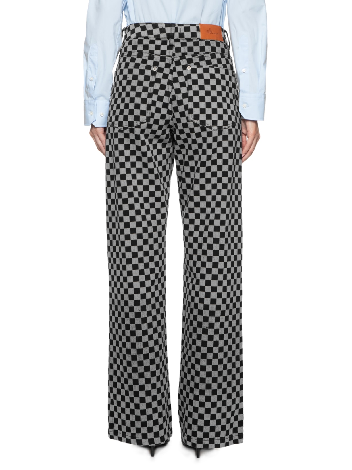 Calça Feminina Jeans Grid Lysi Preto Nk