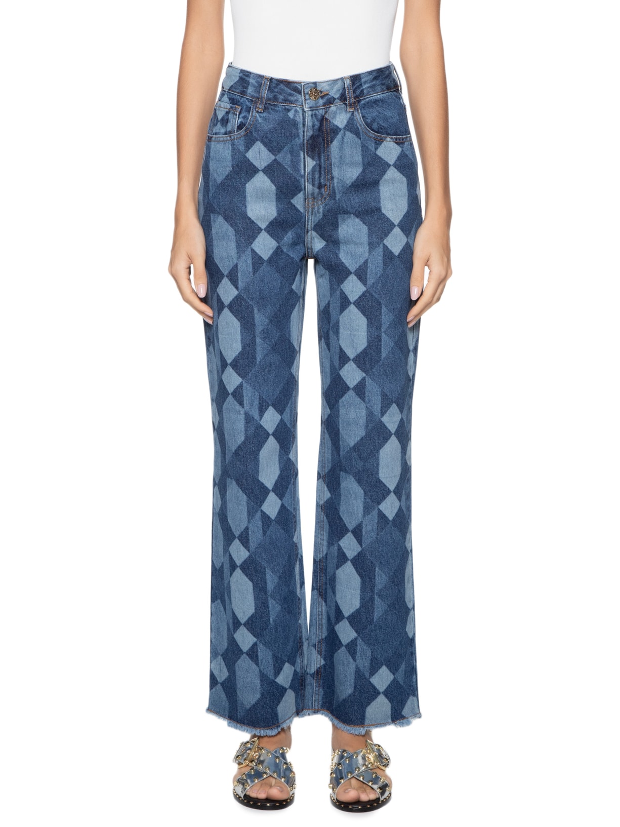 Calça Feminina Jeans Laser Romana Azul Lilly Sarti