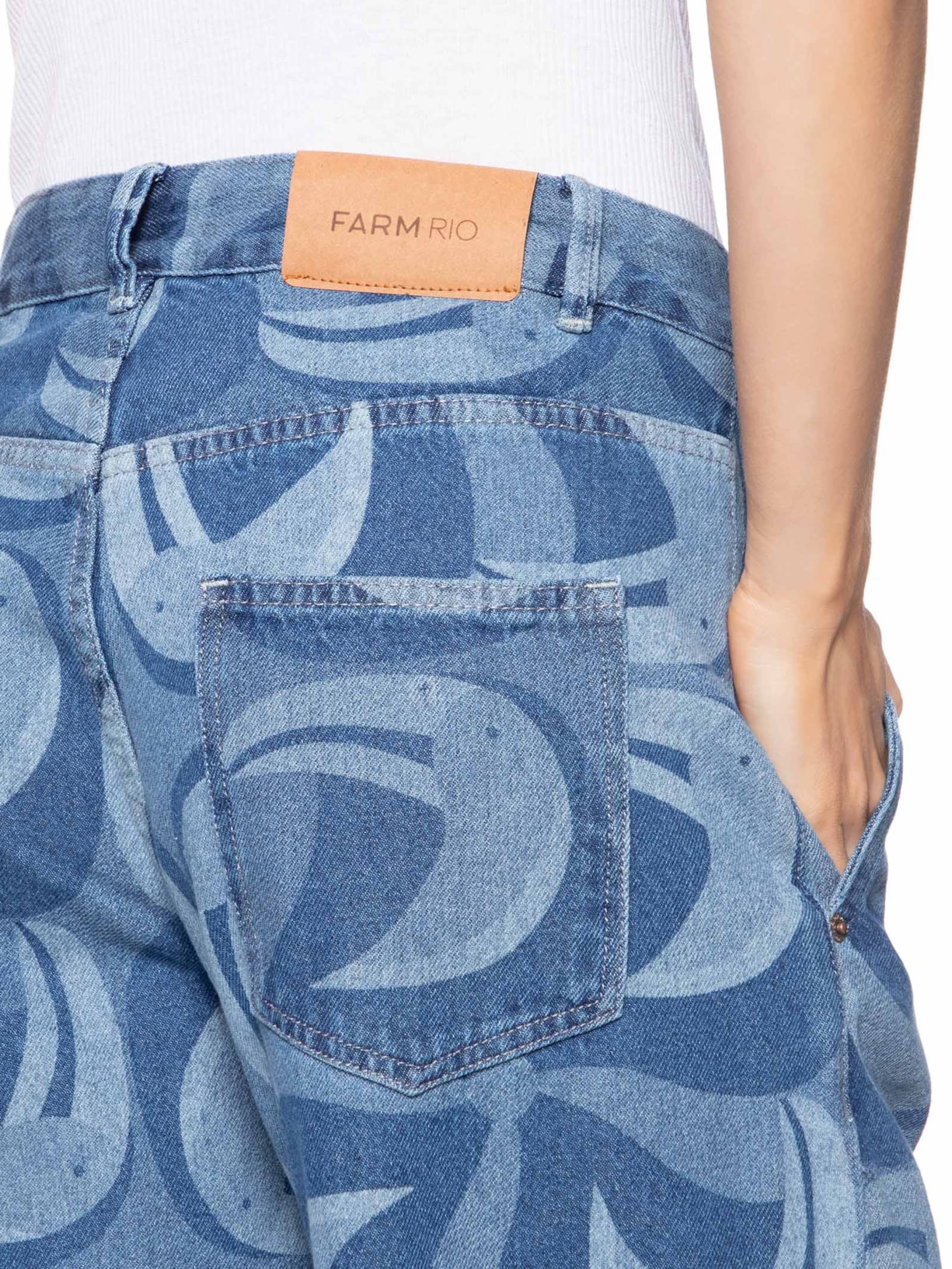 Calça Feminina Jeans Laser Tuca Tropical – Azul Farm