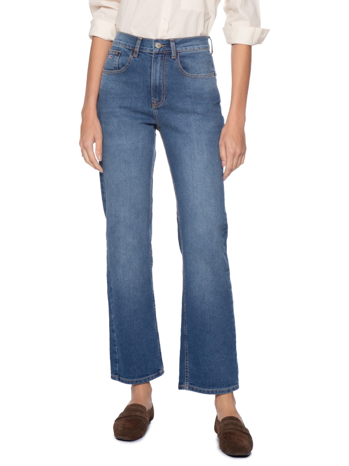 Calça Feminina Jeans Layla Slim Azul Tommy Jeans
