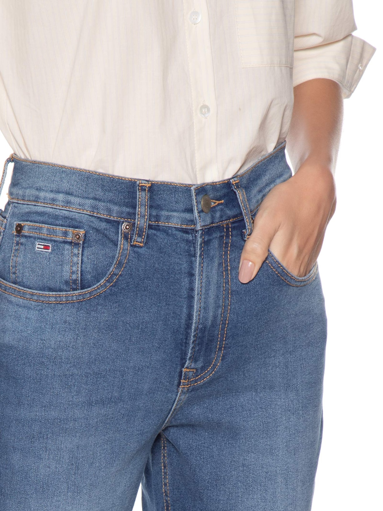 Calça Feminina Jeans Layla Slim Azul Tommy Jeans