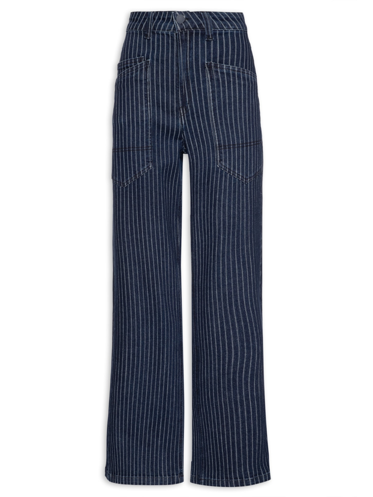 Calça Feminina Jeans Listra Dark - Azul