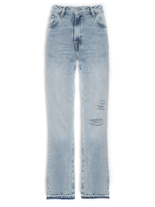 Calça Feminina Jeans Logan Sovepipe Mild - Azul
